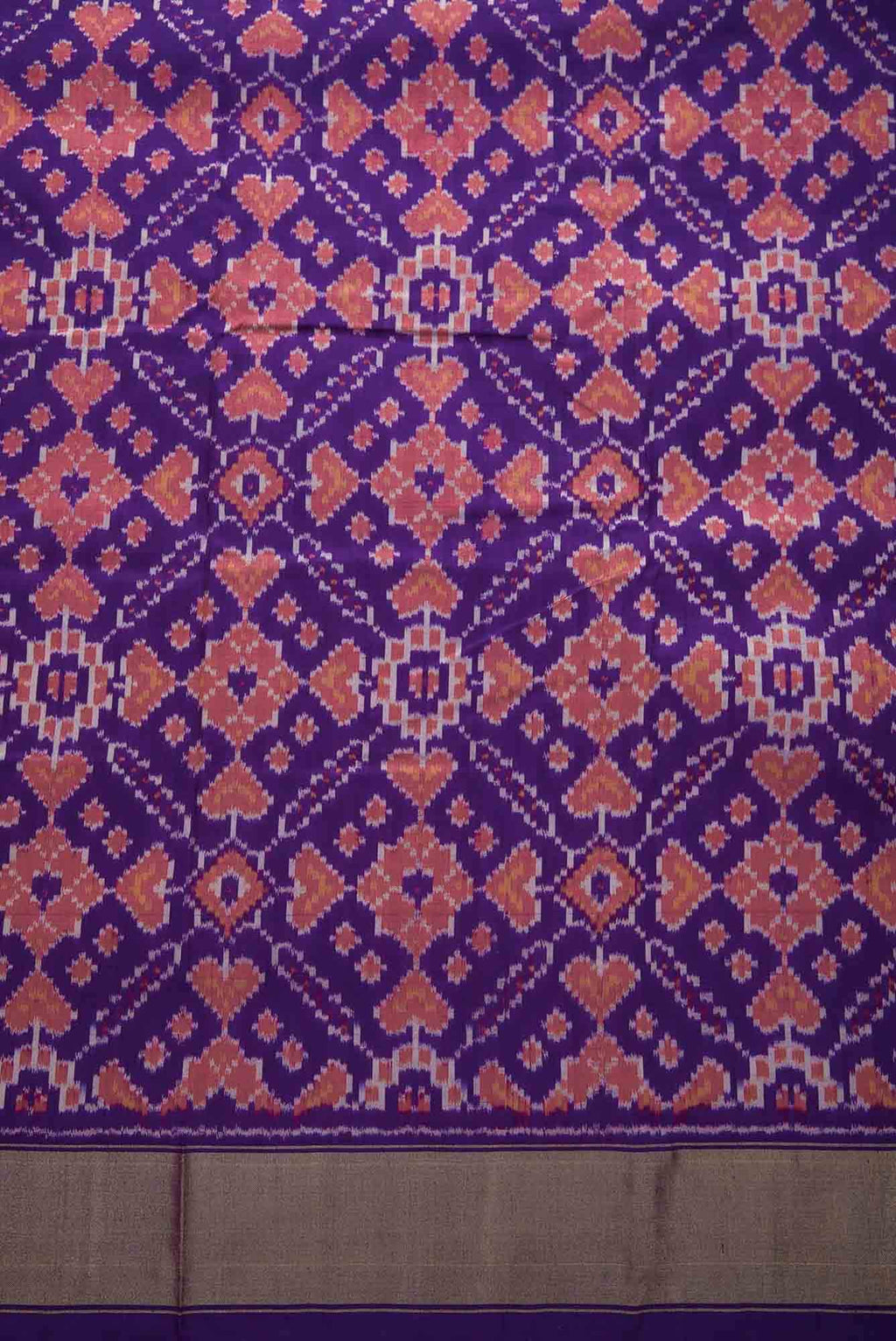 Violet Double Ikat Dress Material