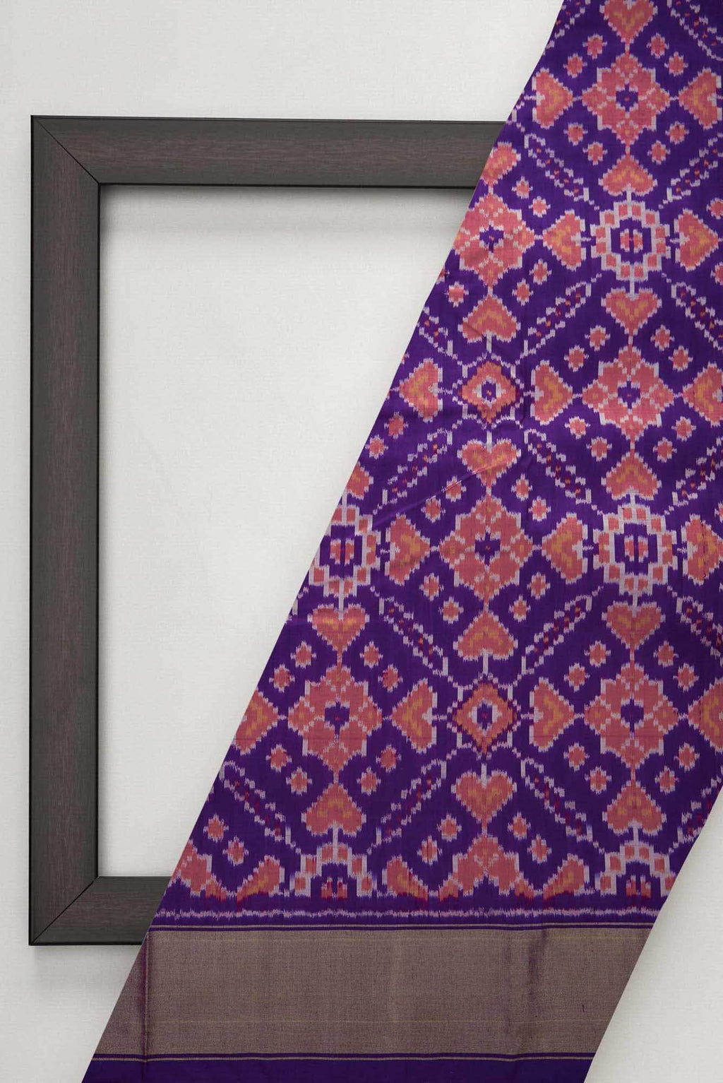 Violet Double Ikat Dress Material