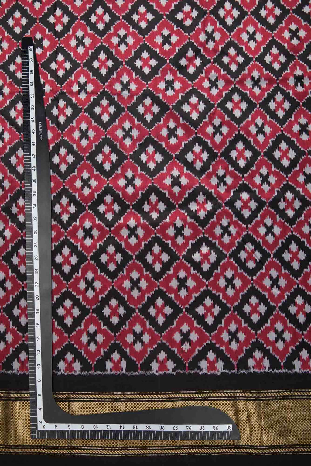 Black Double Ikat Dress Material