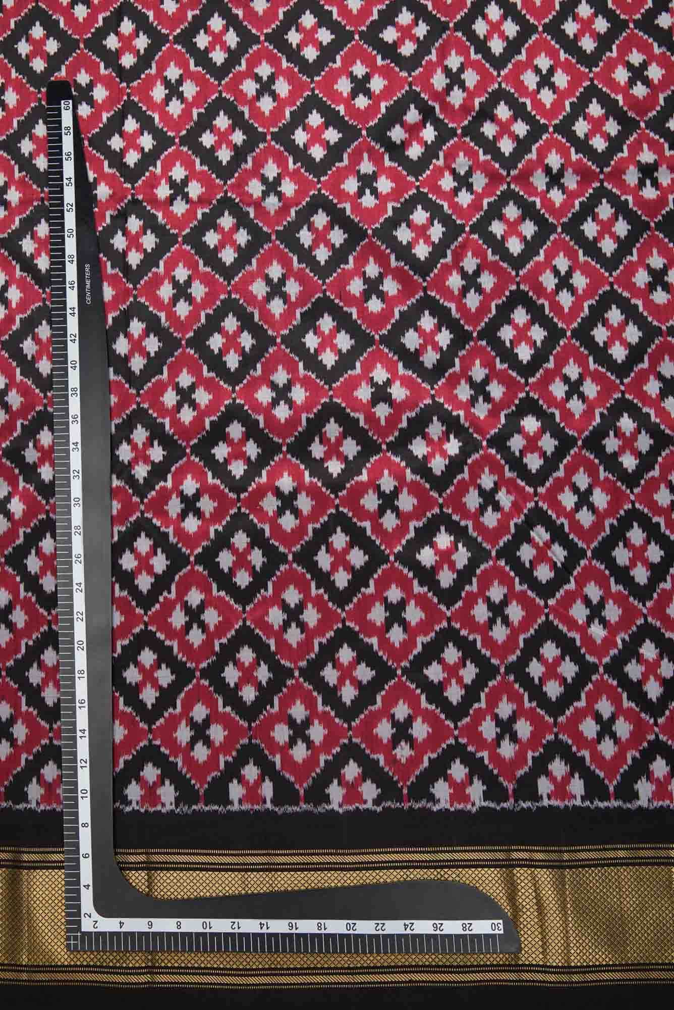 Black Double Ikat Dress Material