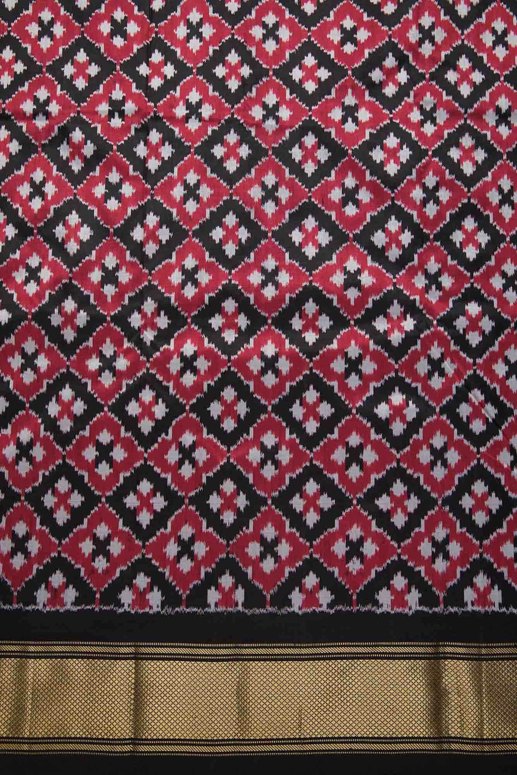 Black Double Ikat Dress Material