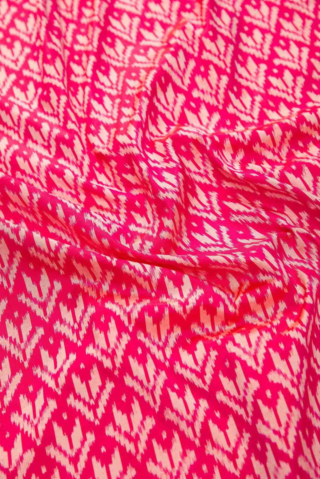 Pink Double Ikat Dress Material