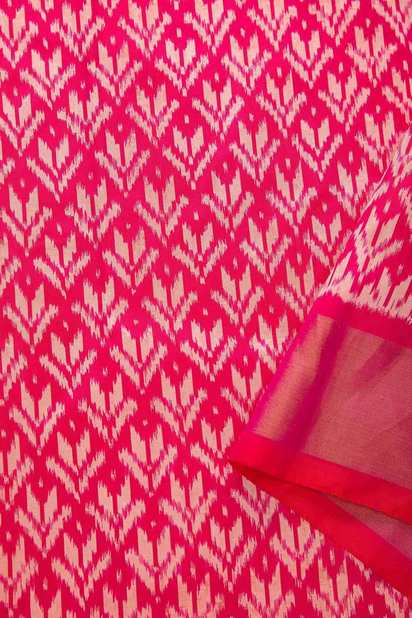 Pink Double Ikat Dress Material