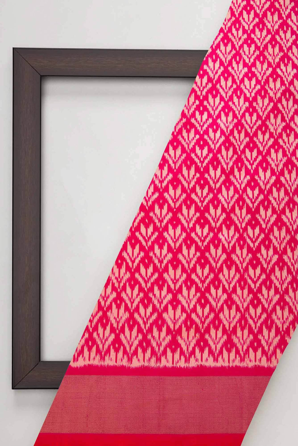 Pink Double Ikat Dress Material