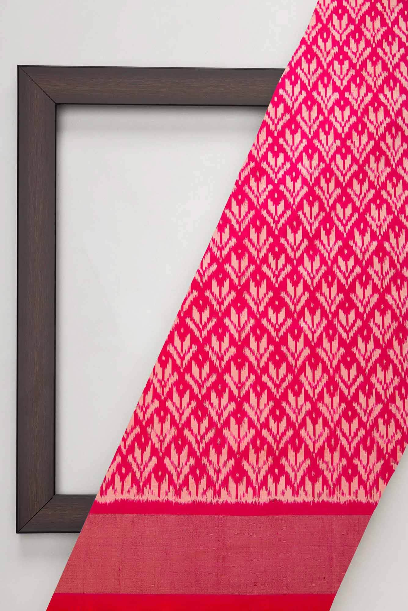 Pink Double Ikat Dress Material