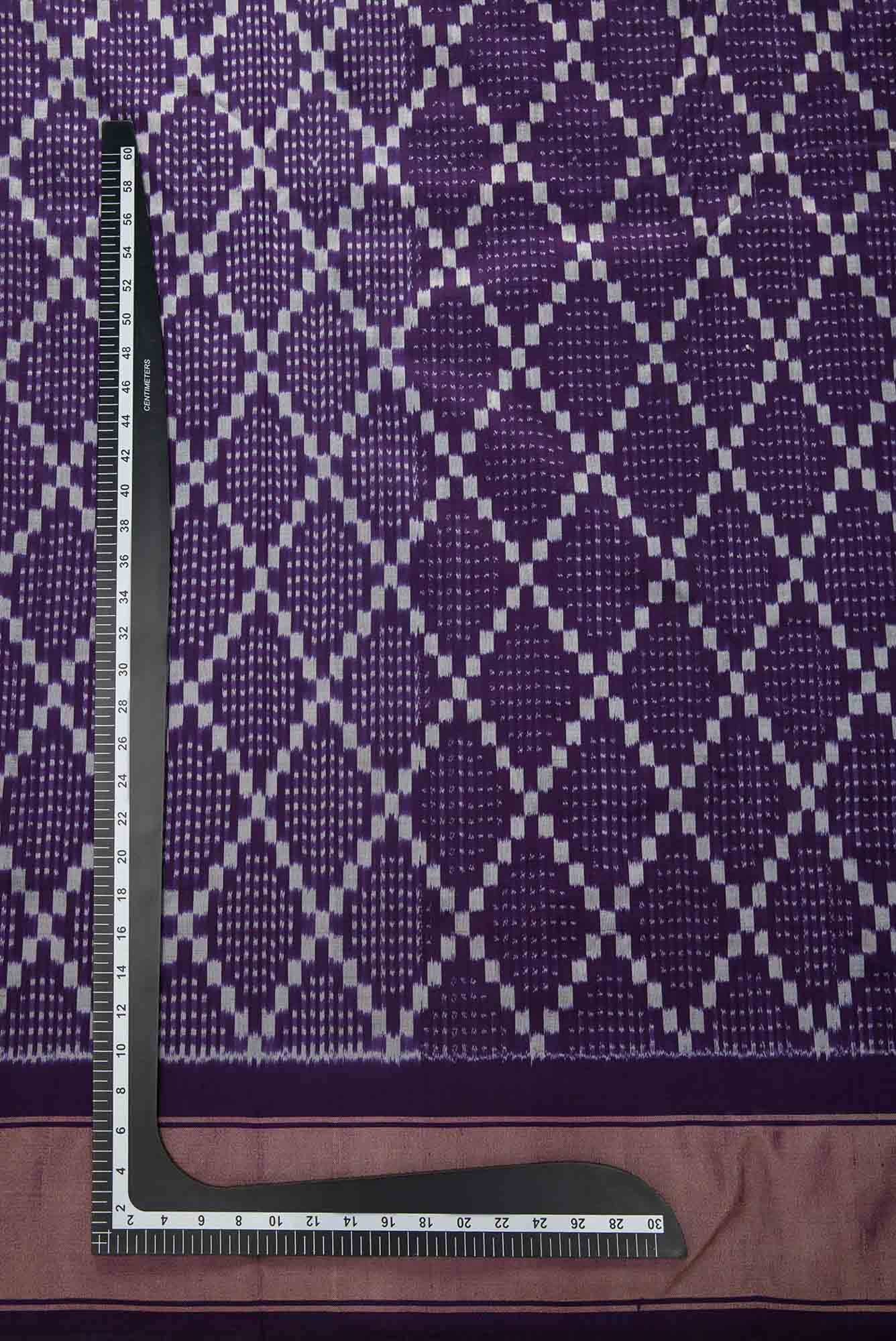 Violet Double Ikat Dress Material