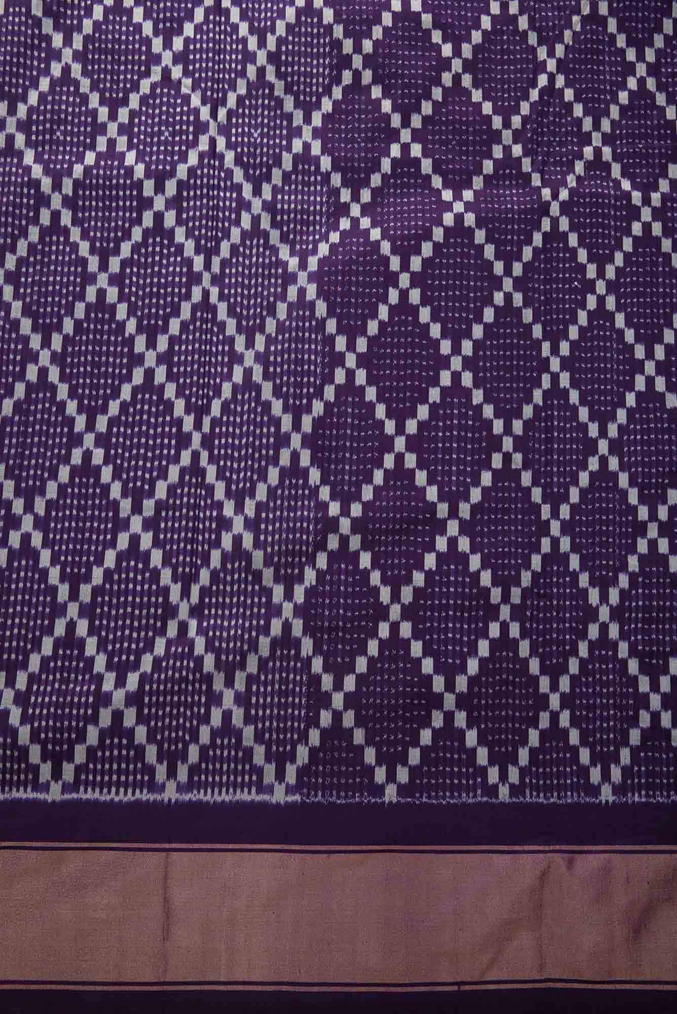 Violet Double Ikat Dress Material