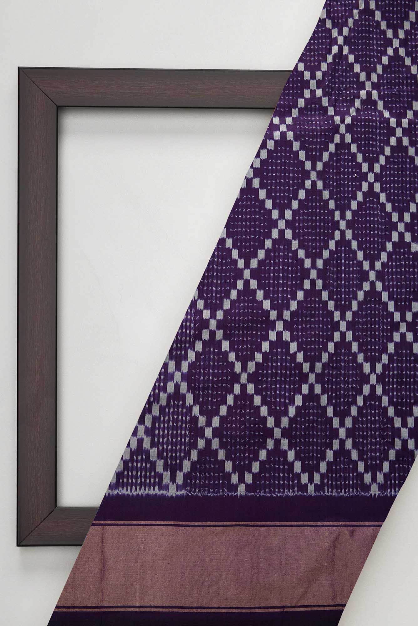 Violet Double Ikat Dress Material