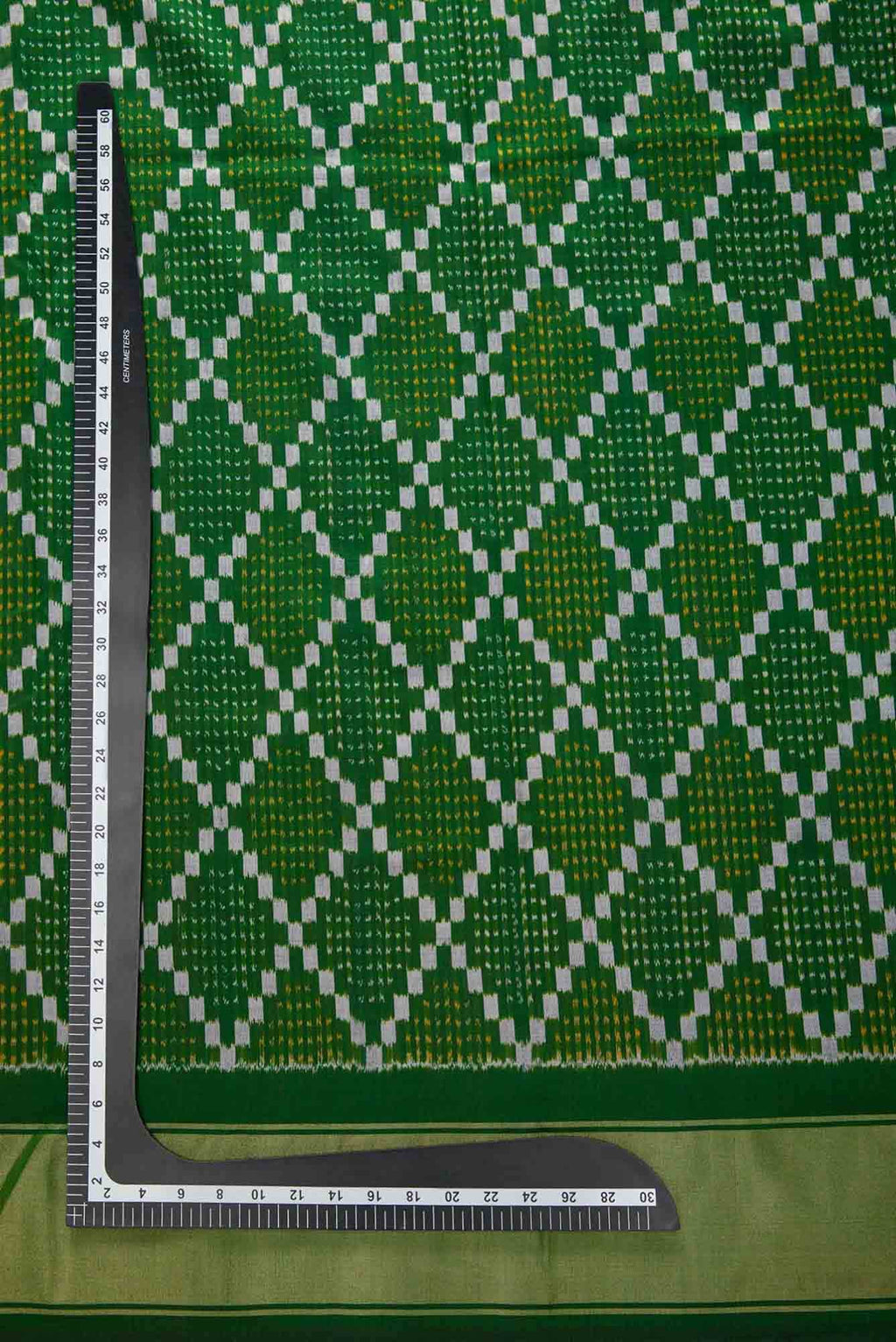 Green Double Ikat Dress Material