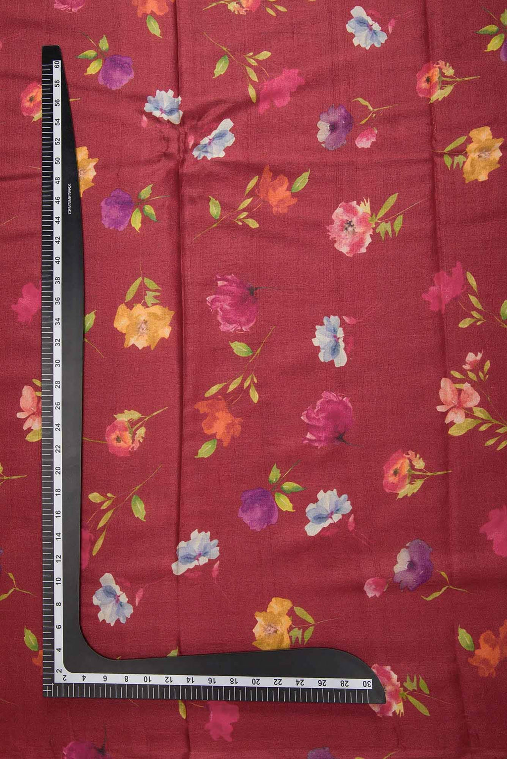 Maroon Tussar Silk Dress Material