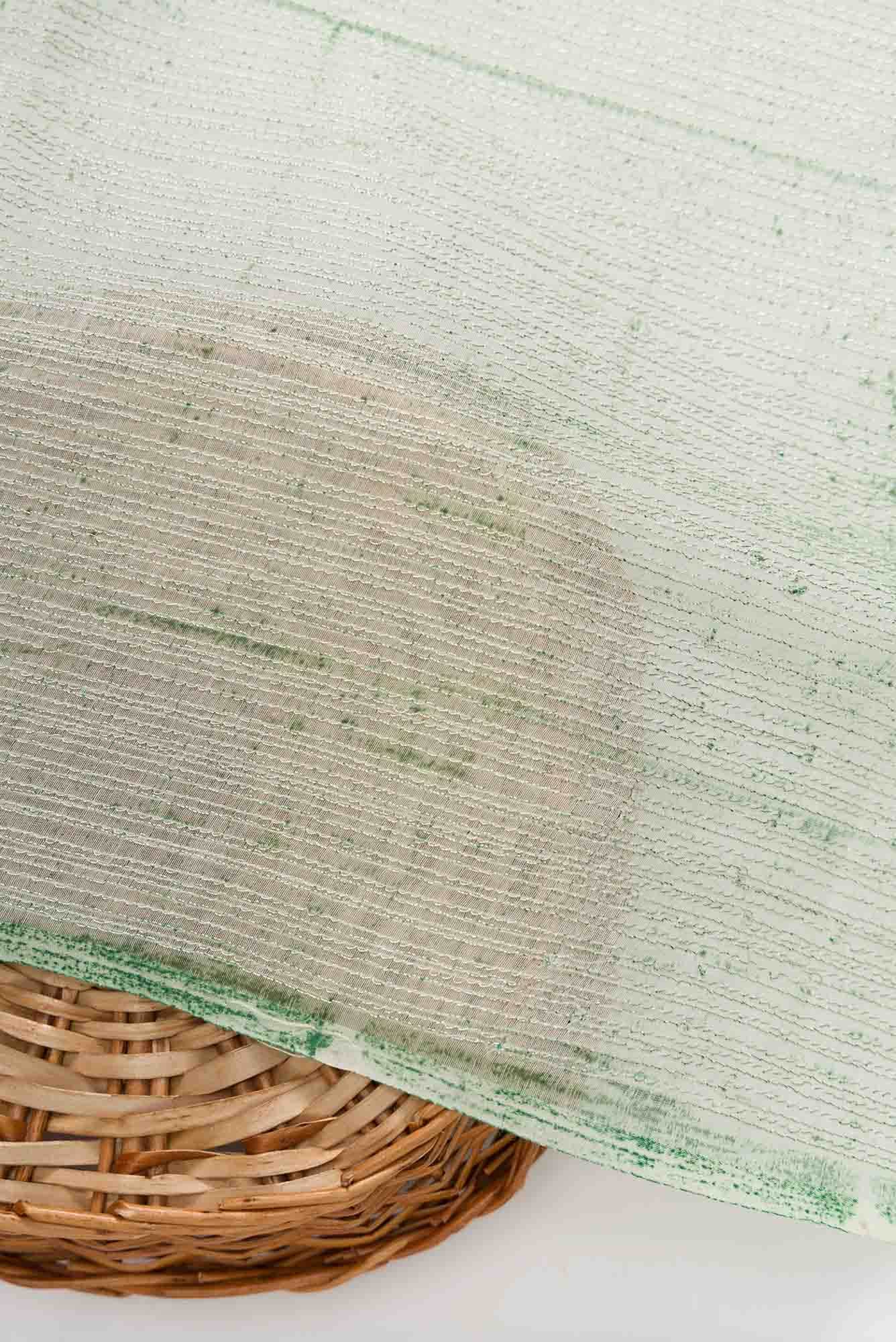 Light Green Chanderi Silk Dress Material