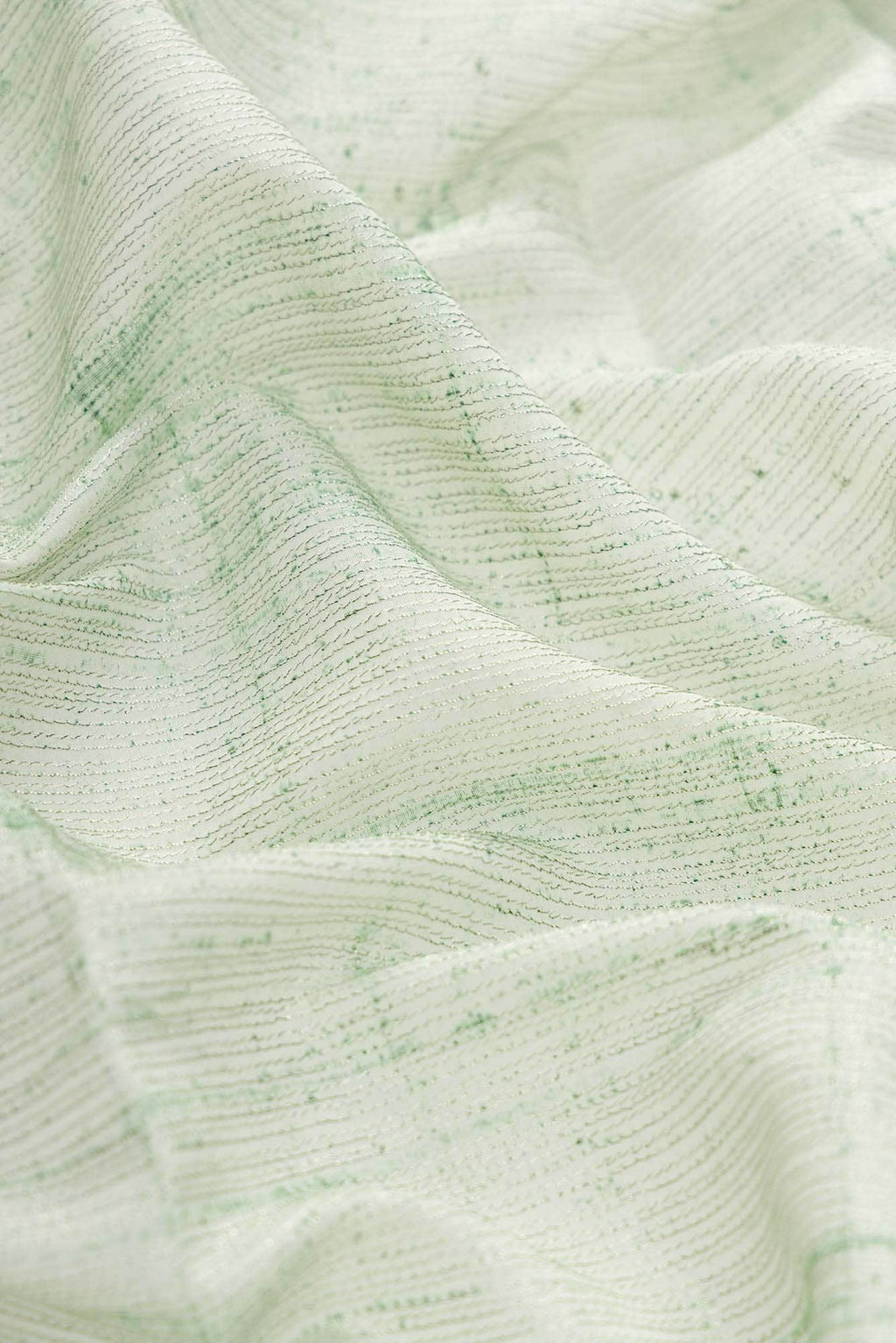 Light Green Chanderi Silk Dress Material