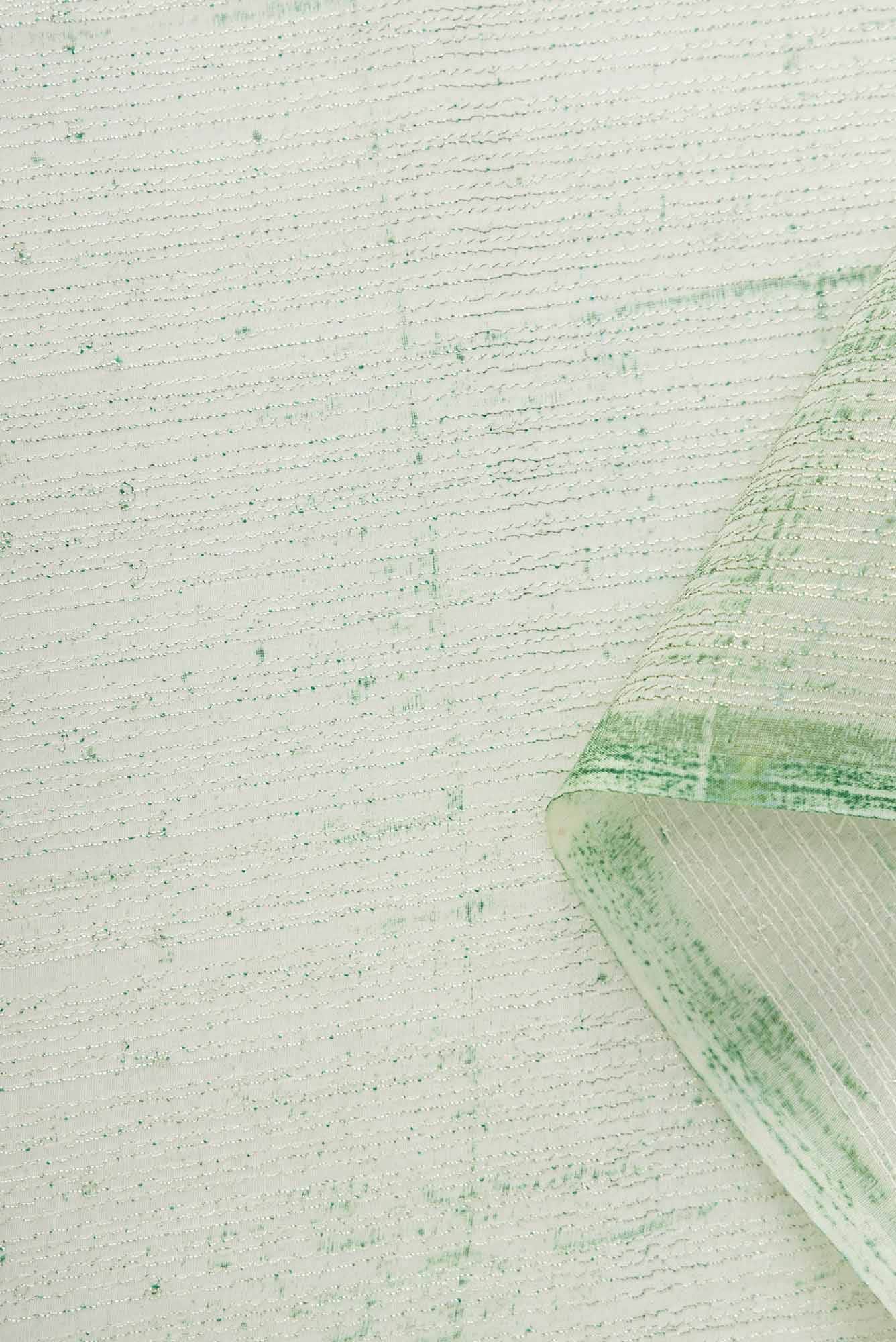 Light Green Chanderi Silk Dress Material