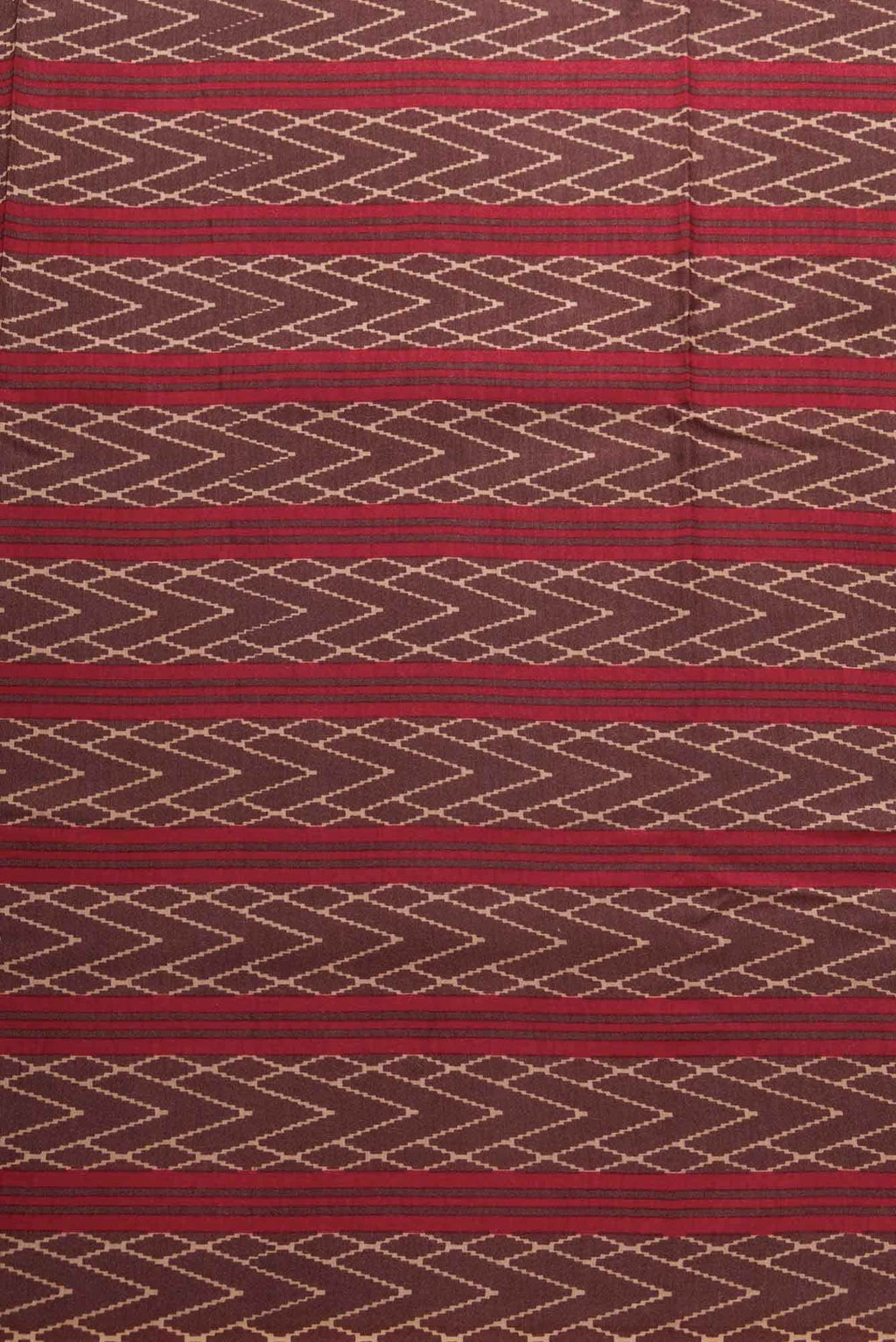 Brown Chanderi Silk Dress Material