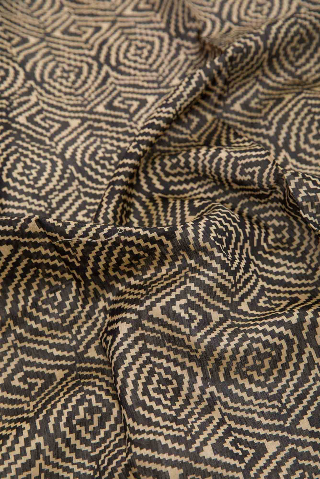 Black Tussar Silk Dress Material