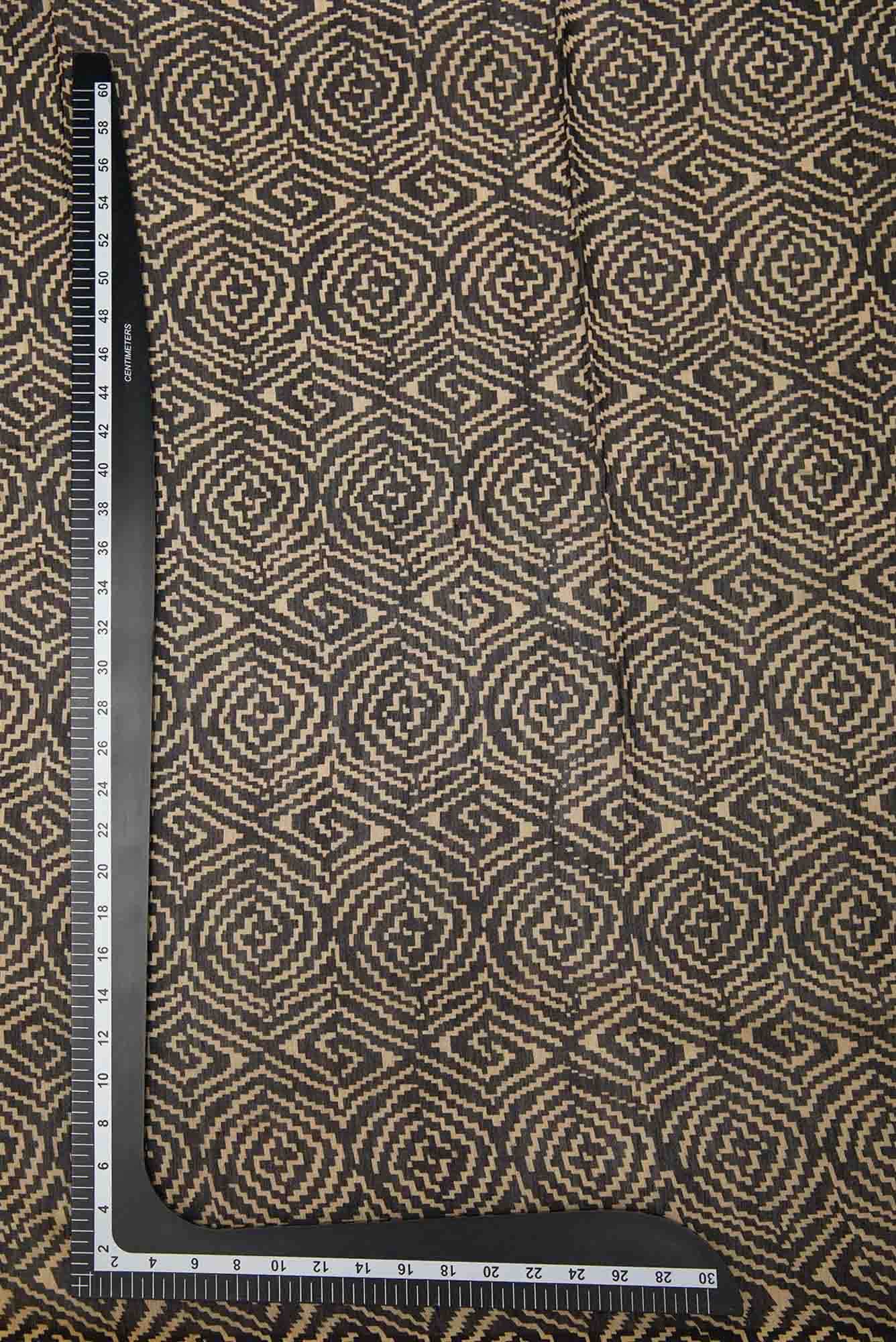 Black Tussar Silk Dress Material