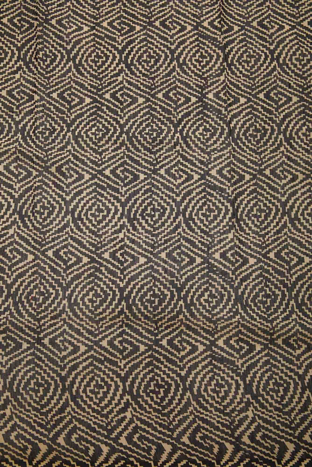 Black Tussar Silk Dress Material