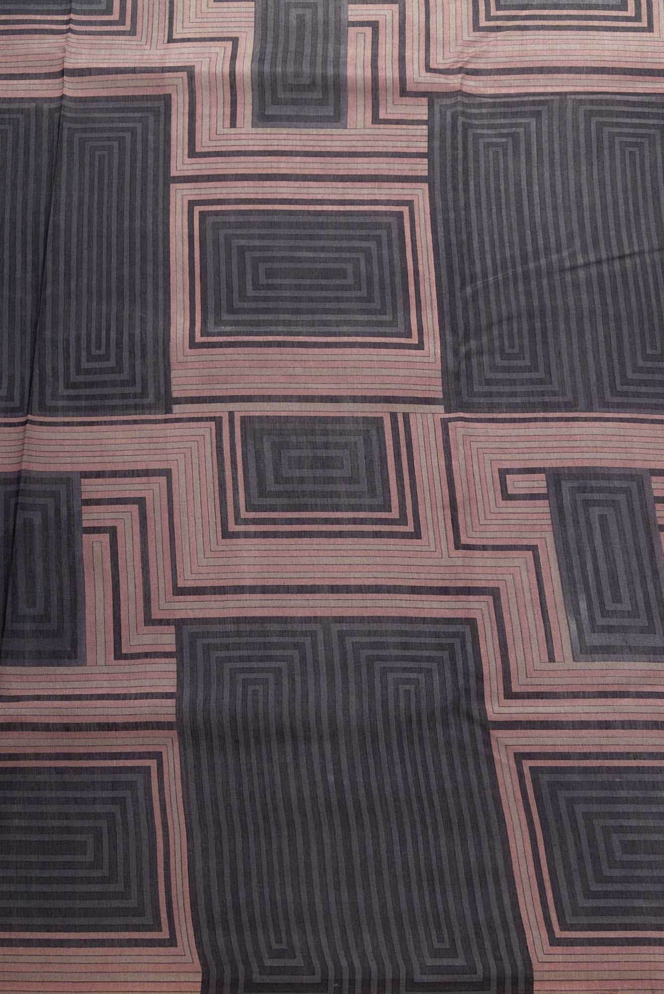 Grey Chanderi Silk Dress Material