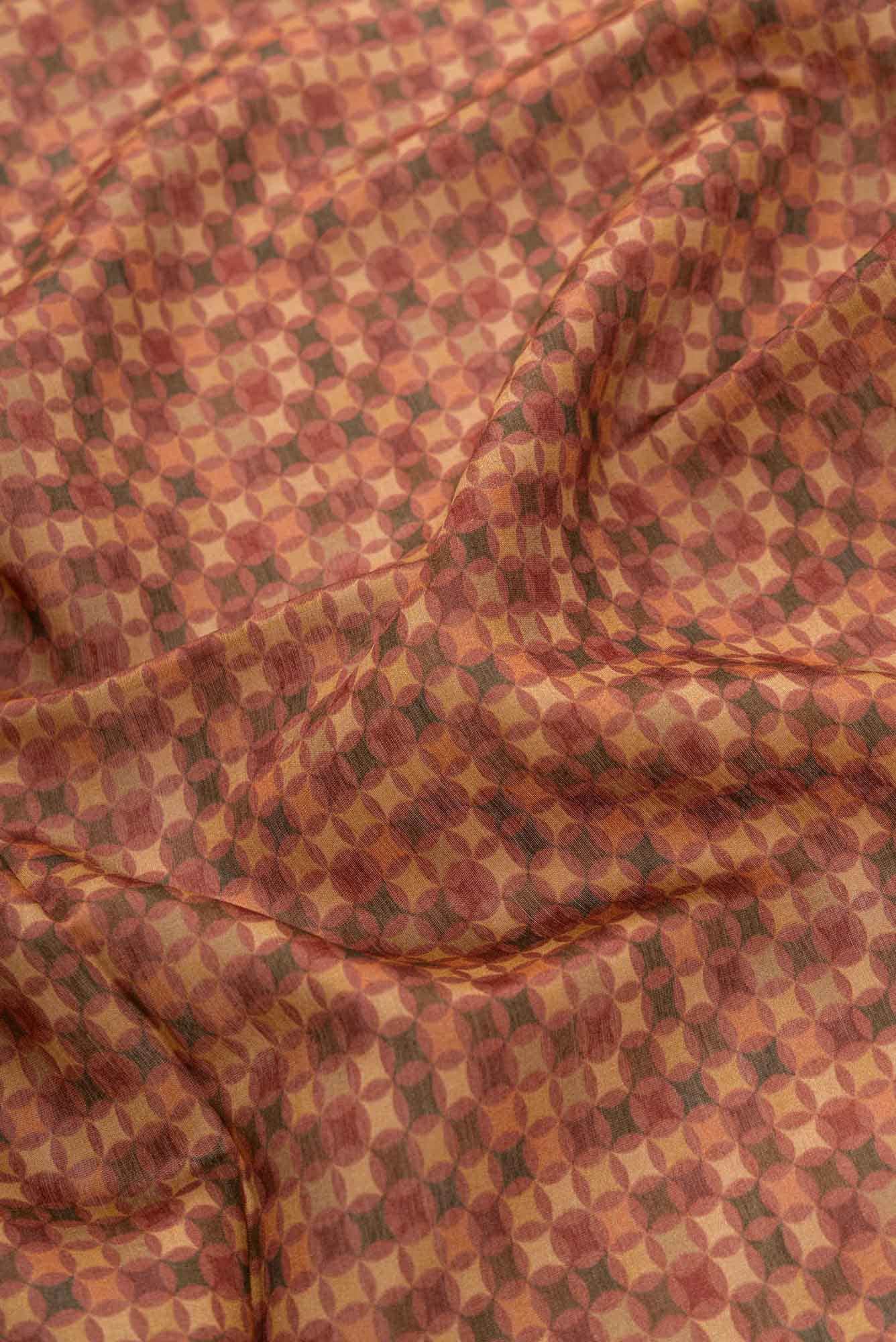 Mustard Chanderi Silk Dress Material