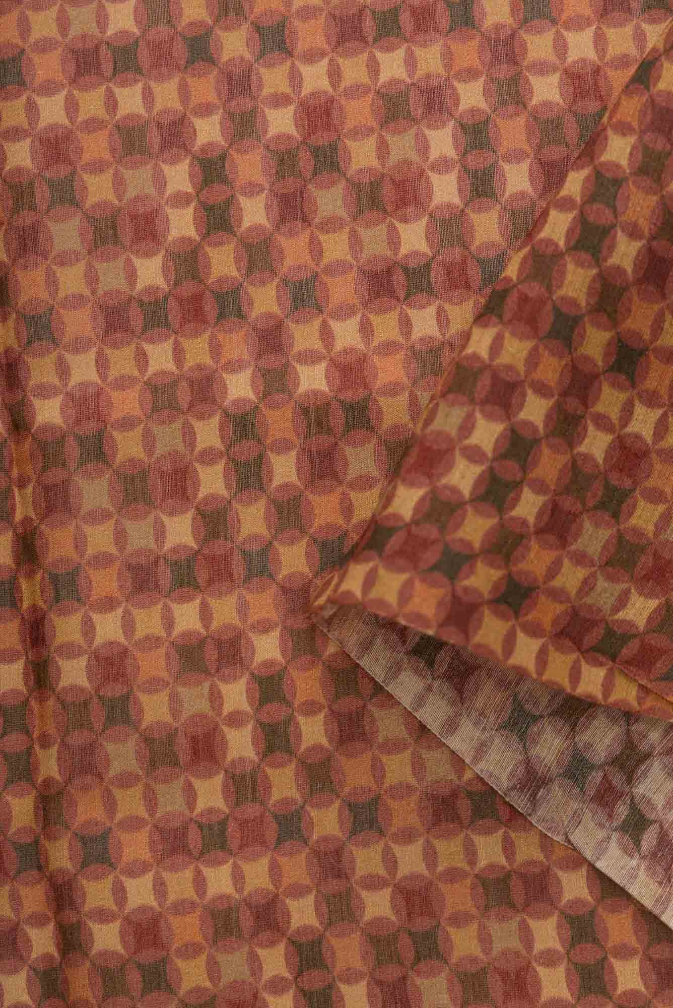 Mustard Chanderi Silk Dress Material
