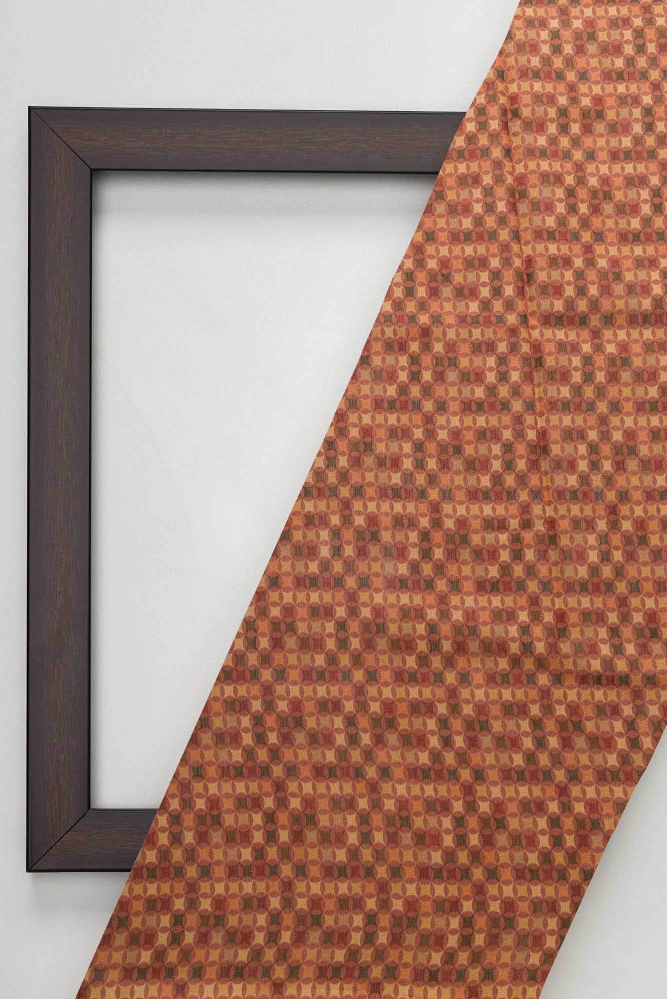 Mustard Chanderi Silk Dress Material