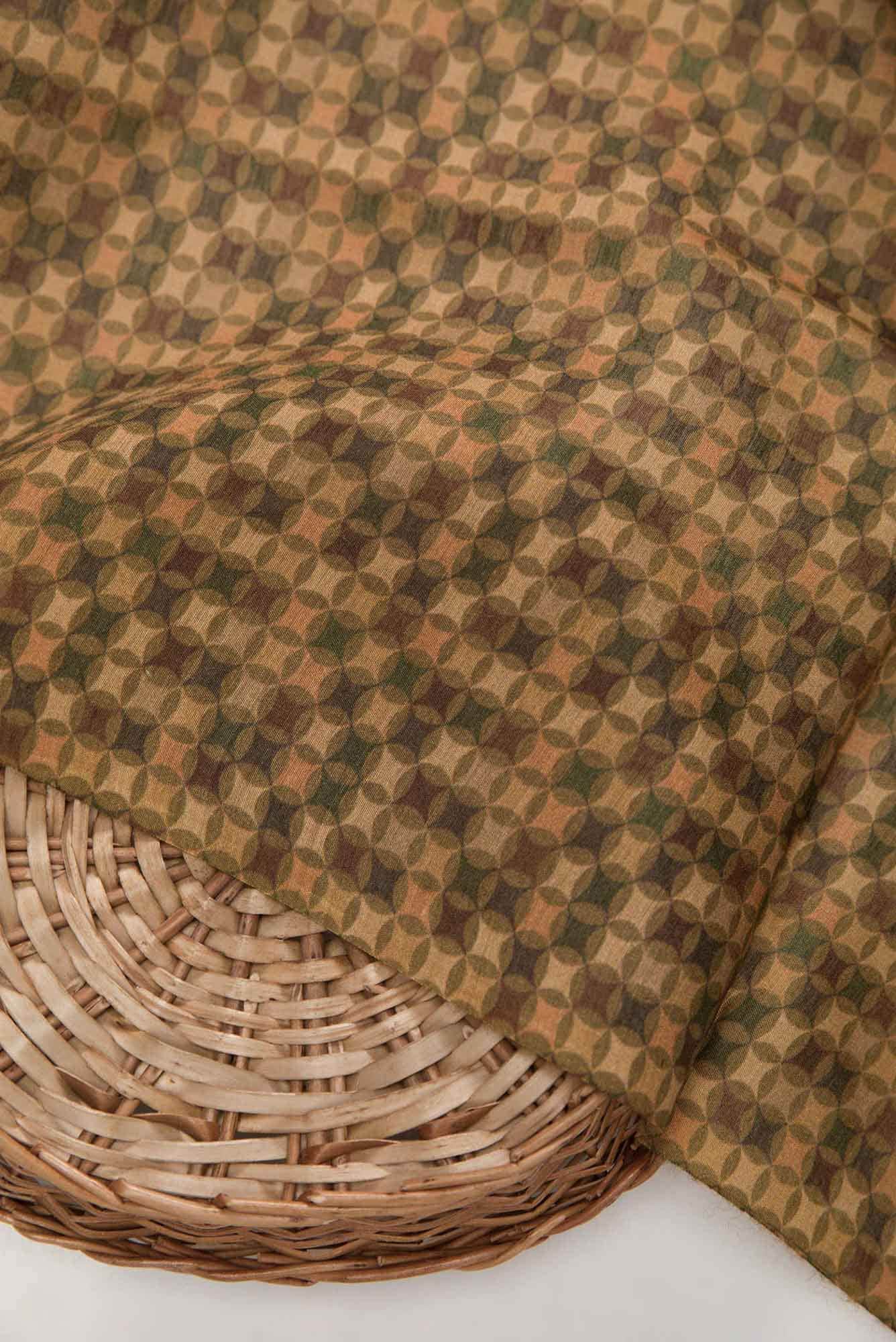 Mustard Tussar Silk Dress Material