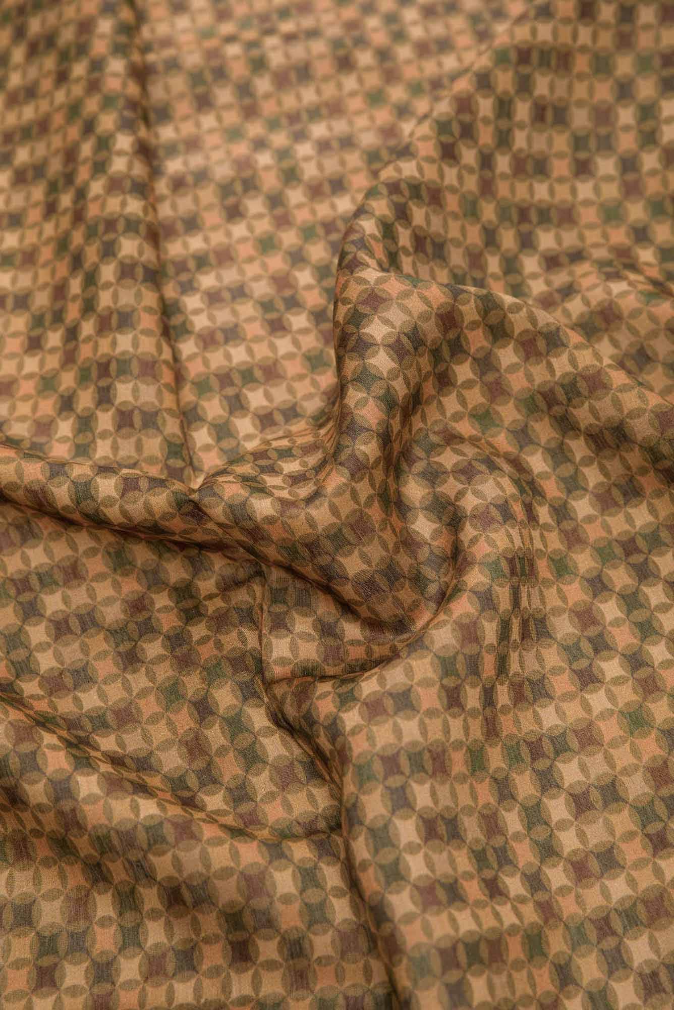 Mustard Tussar Silk Dress Material