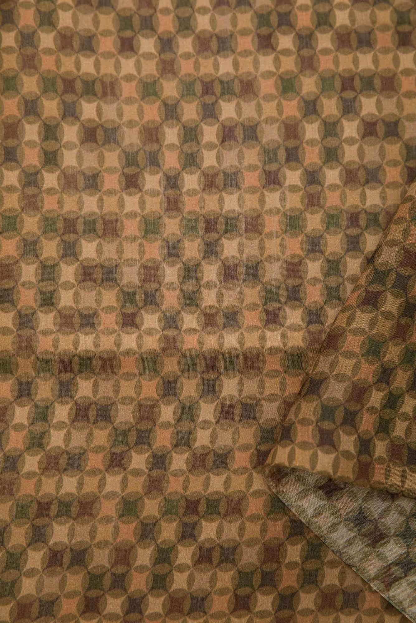 Mustard Tussar Silk Dress Material