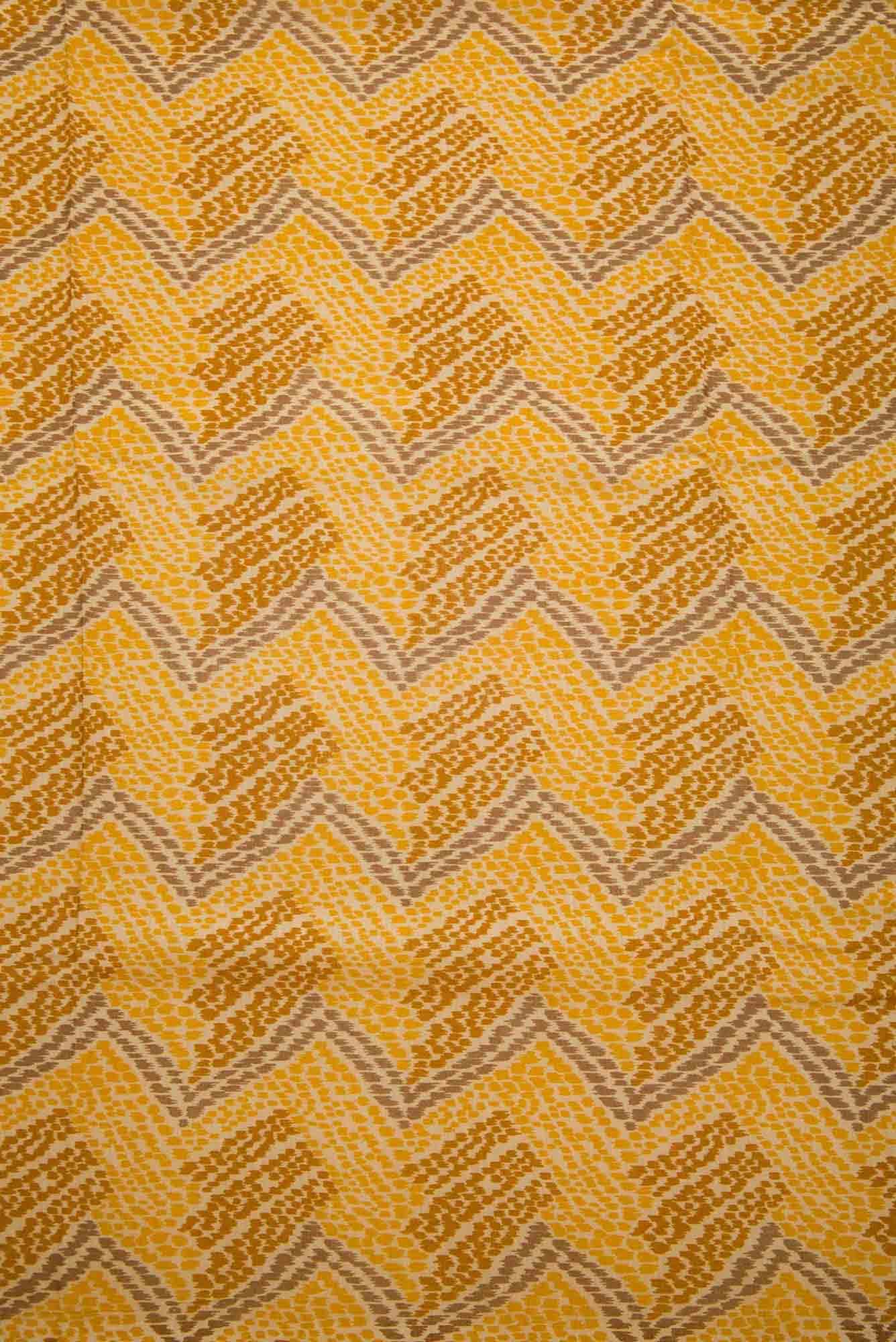 Mustard Chanderi Silk Dress Material