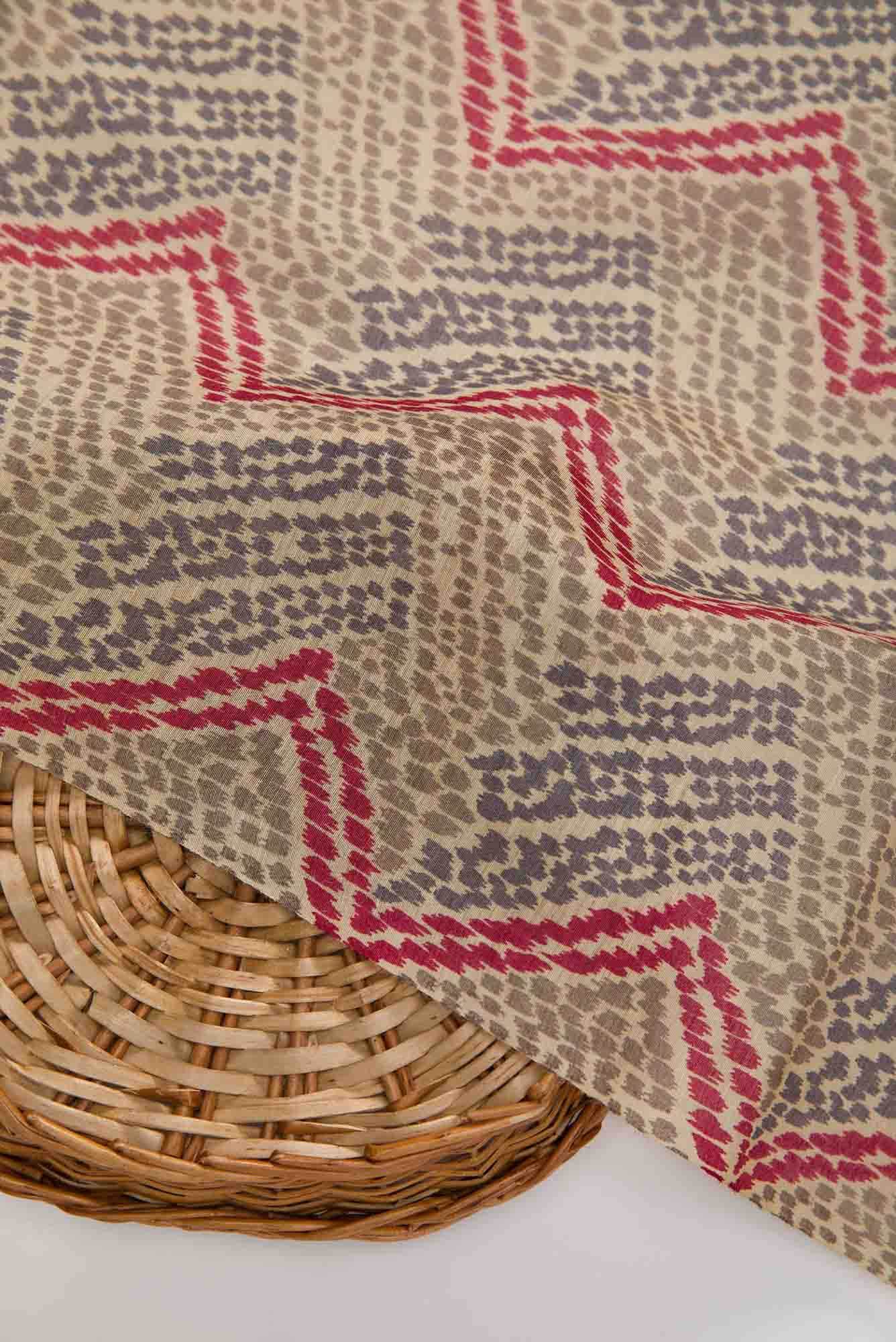 Sandal Chanderi Silk Dress Material