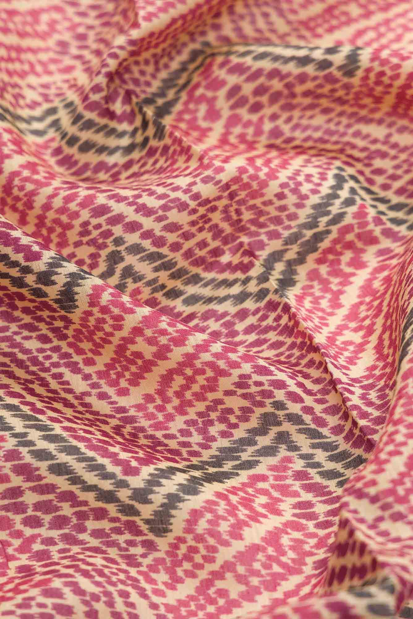 Sandal Tussar Silk Dress Material