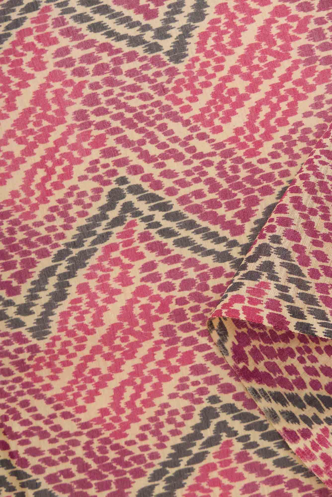 Sandal Tussar Silk Dress Material