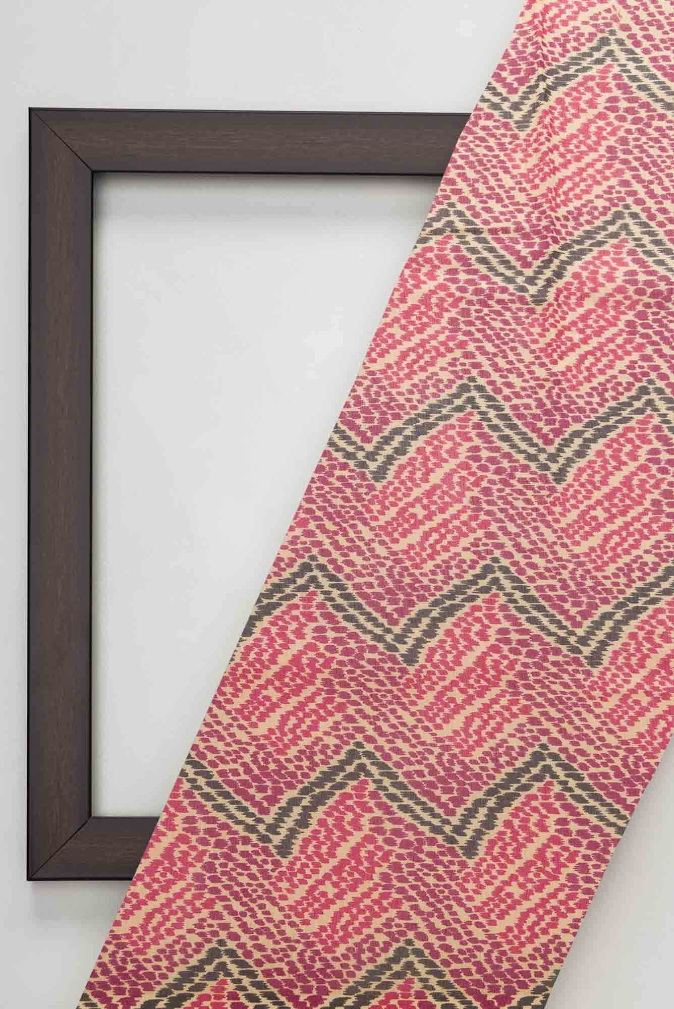 Sandal Tussar Silk Dress Material