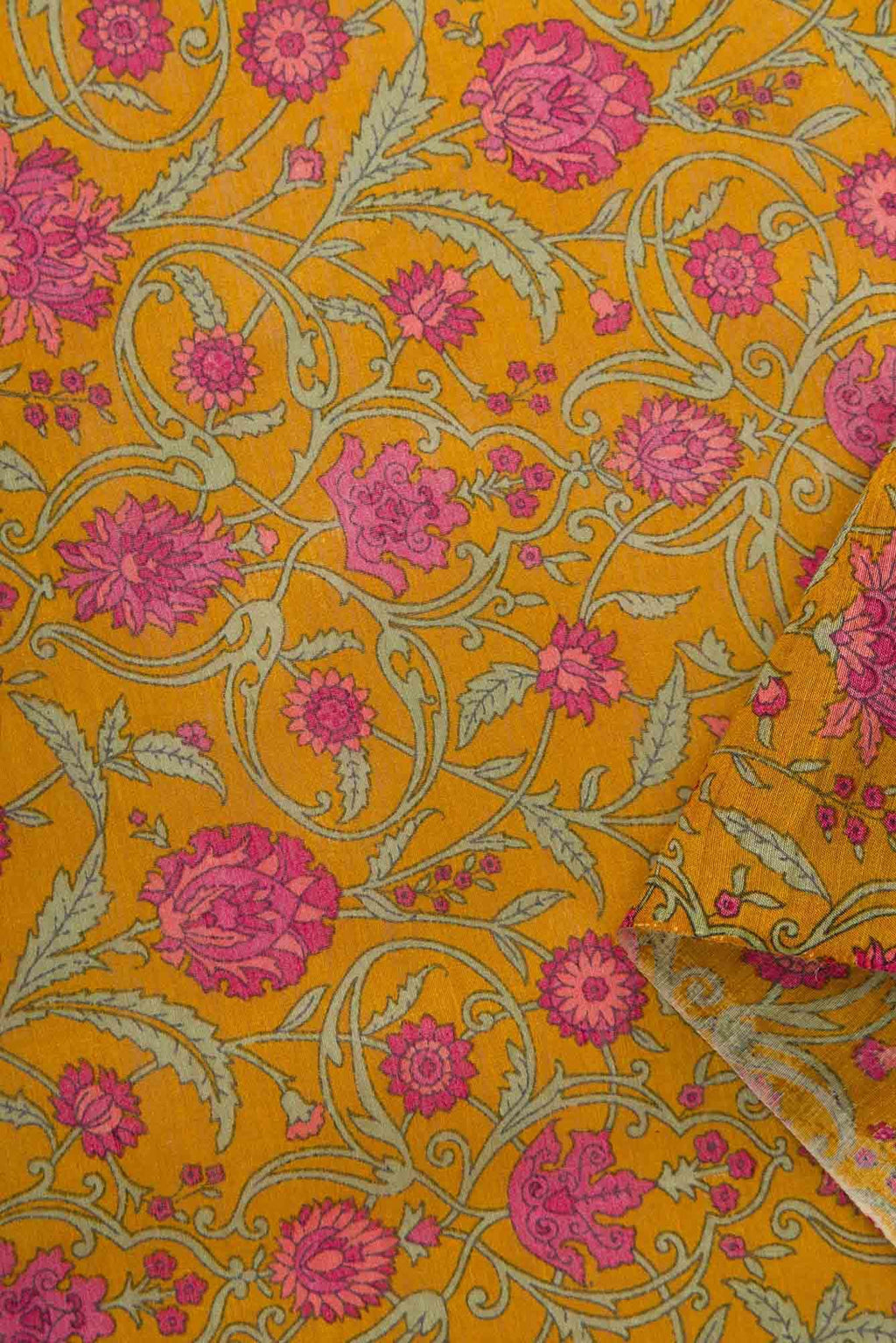 Mustard Tussar Dress Material