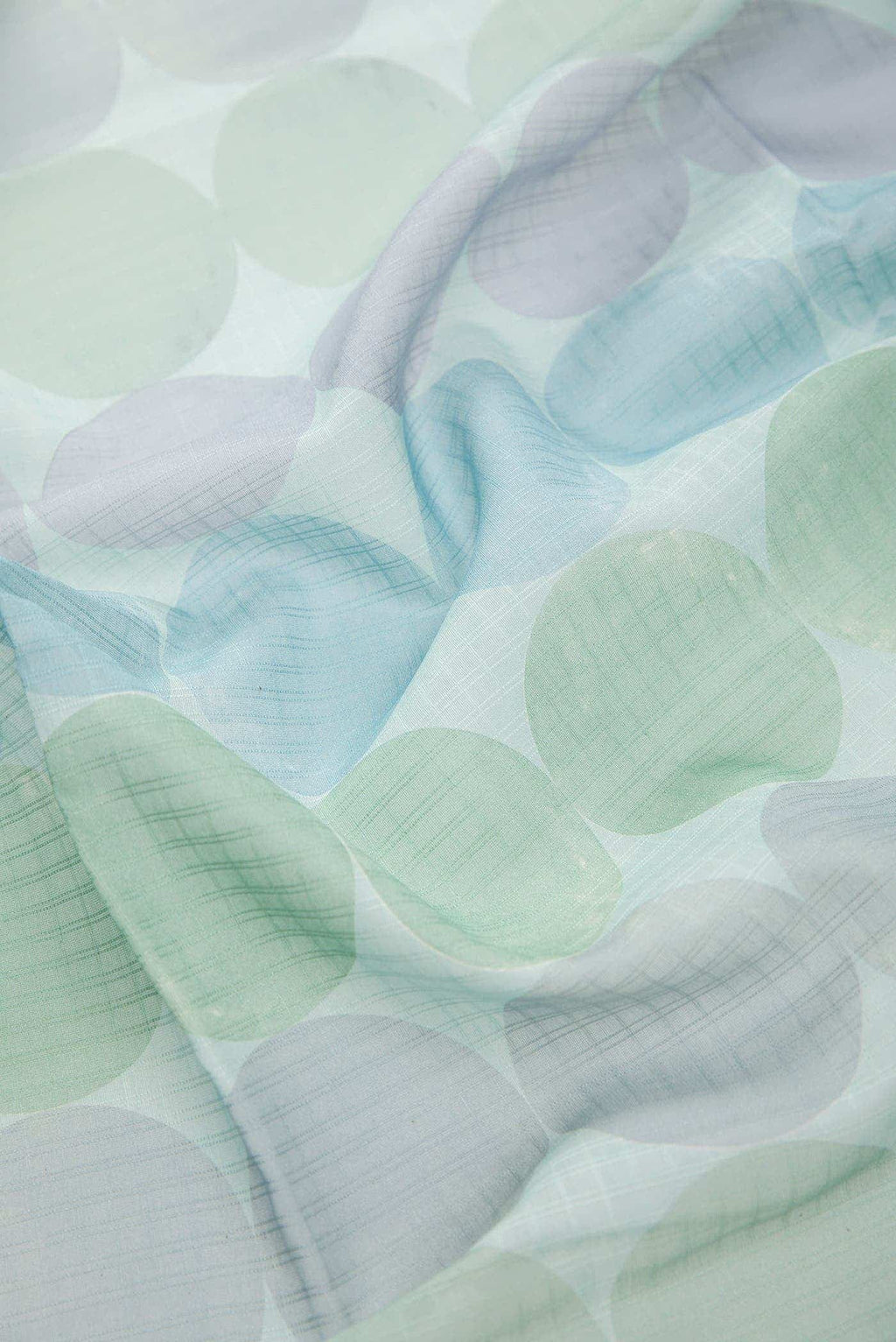 Blue Chanderi Silk Dress Material