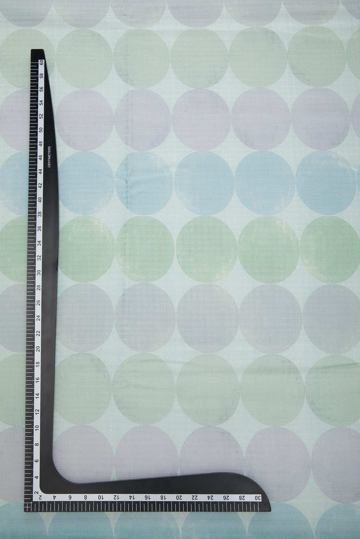 Blue Chanderi Silk Dress Material