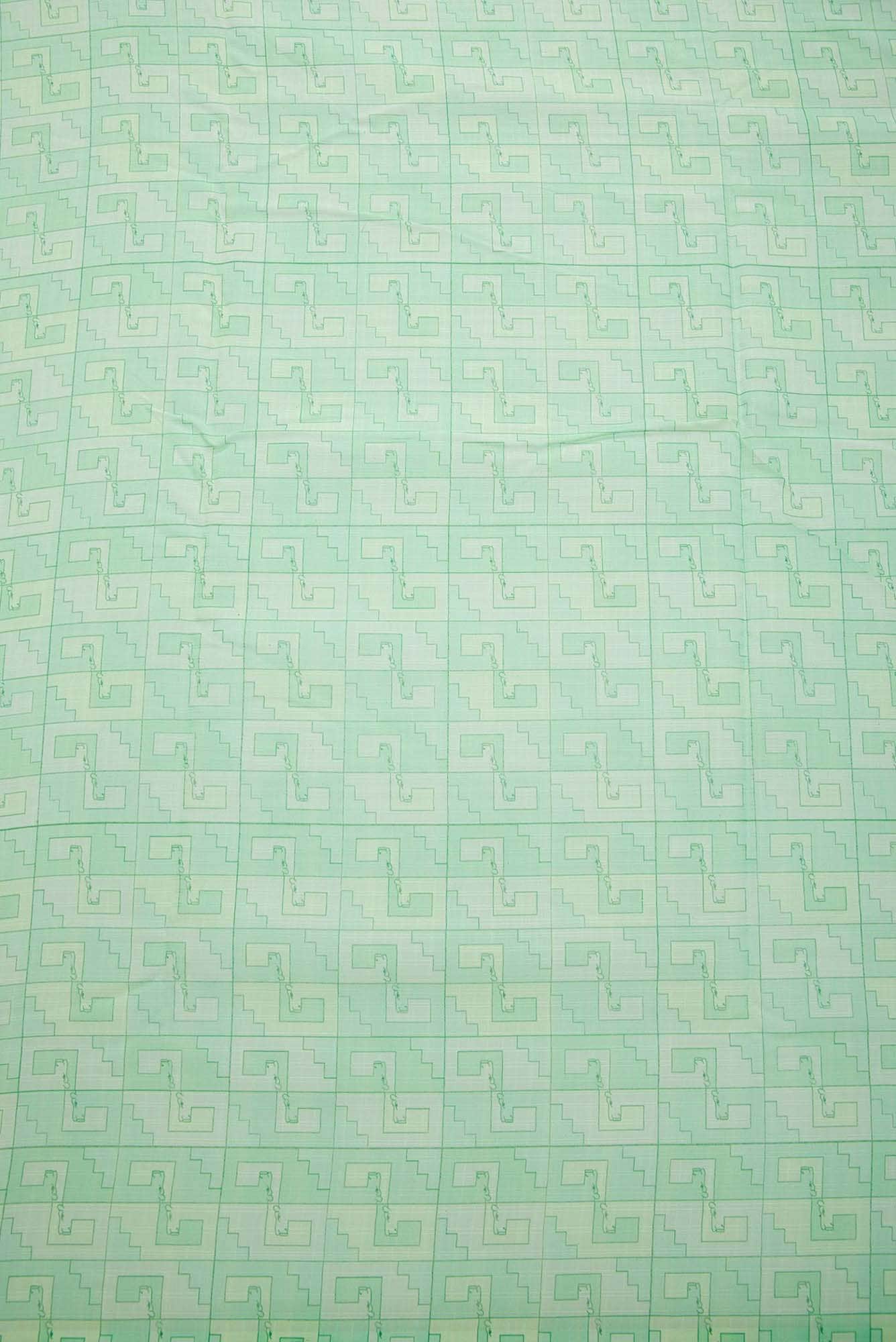Sea Green Chanderi Silk Dress Material