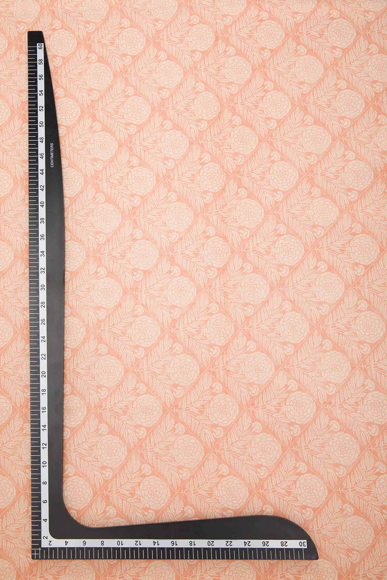 Peach Chanderi Silk Cotton Dress Material