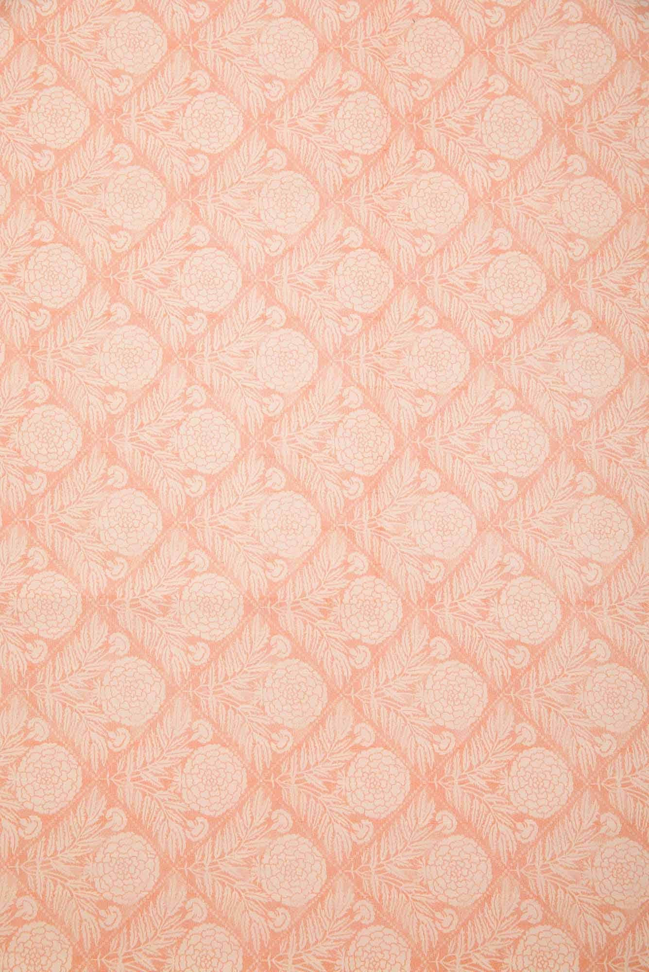 Peach Chanderi Silk Cotton Dress Material