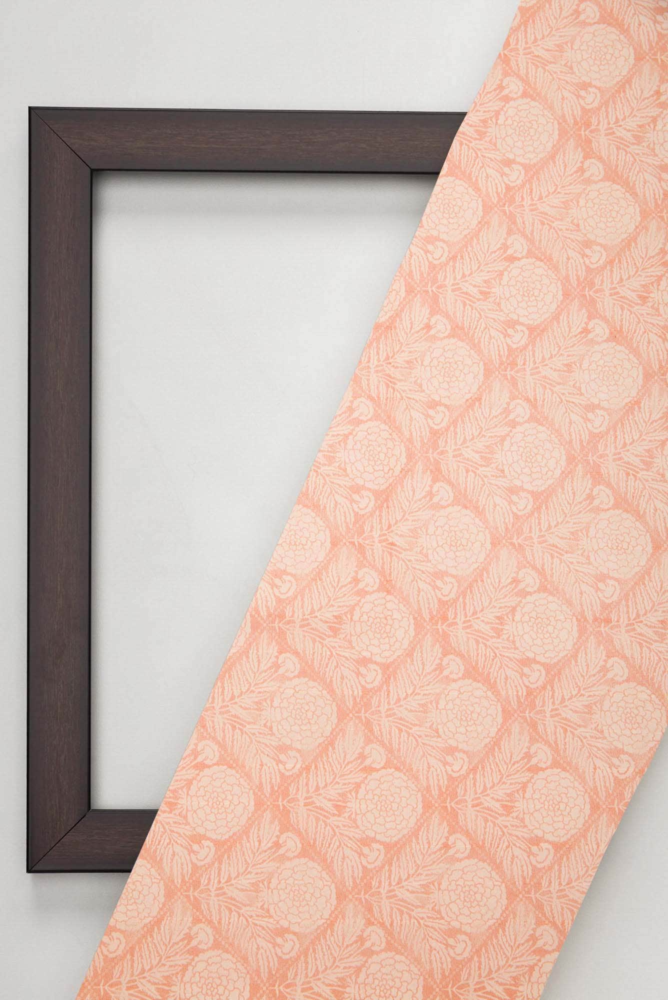 Peach Chanderi Silk Cotton Dress Material