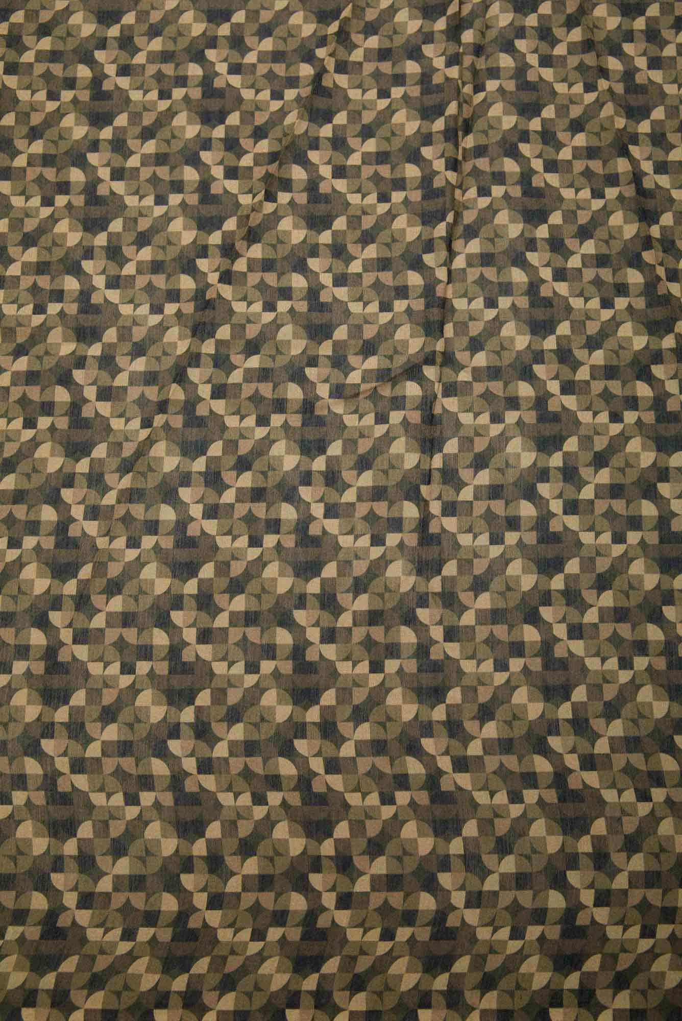 Mehandi Green Tussar Silk Dress Material