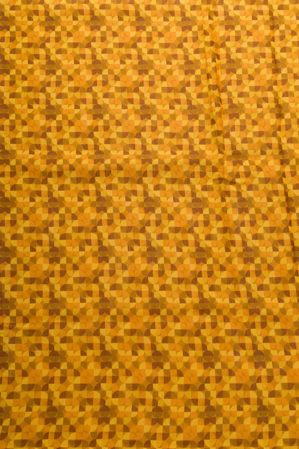 Mustard|Yellow and Brown Chanderi Silk Dress Material