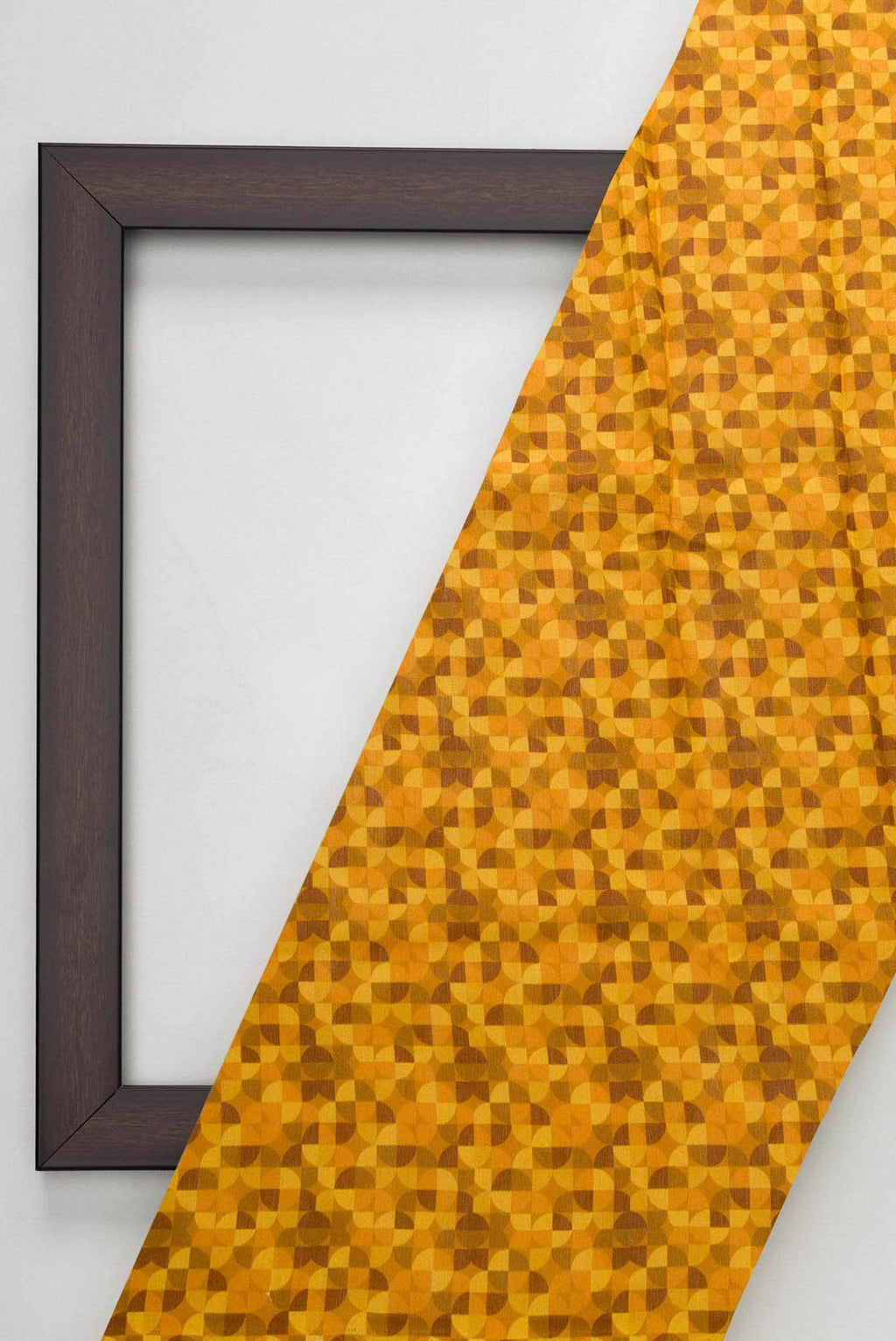 Mustard|Yellow and Brown Chanderi Silk Dress Material