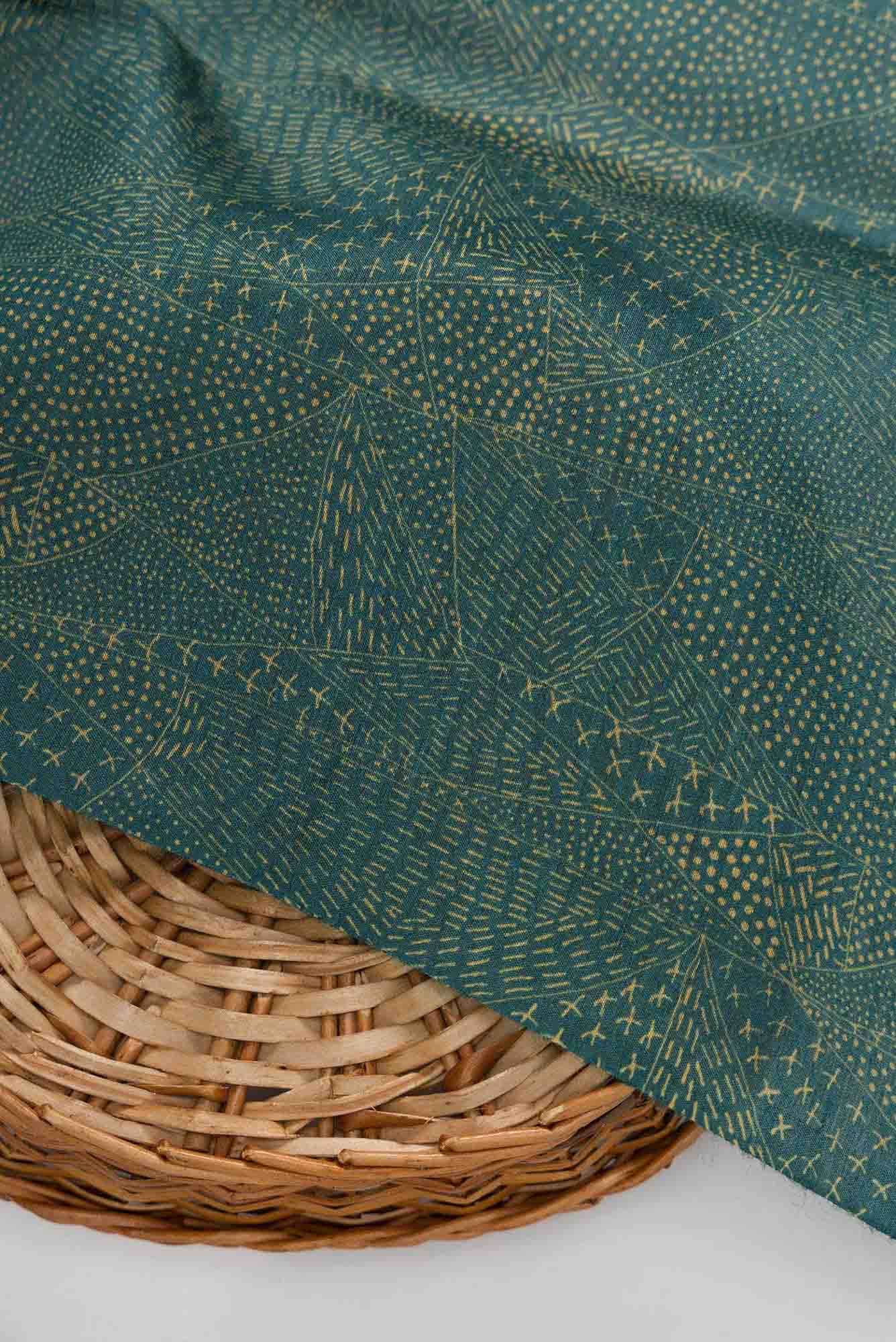 Maya Blue Chanderi Silk Dress Material