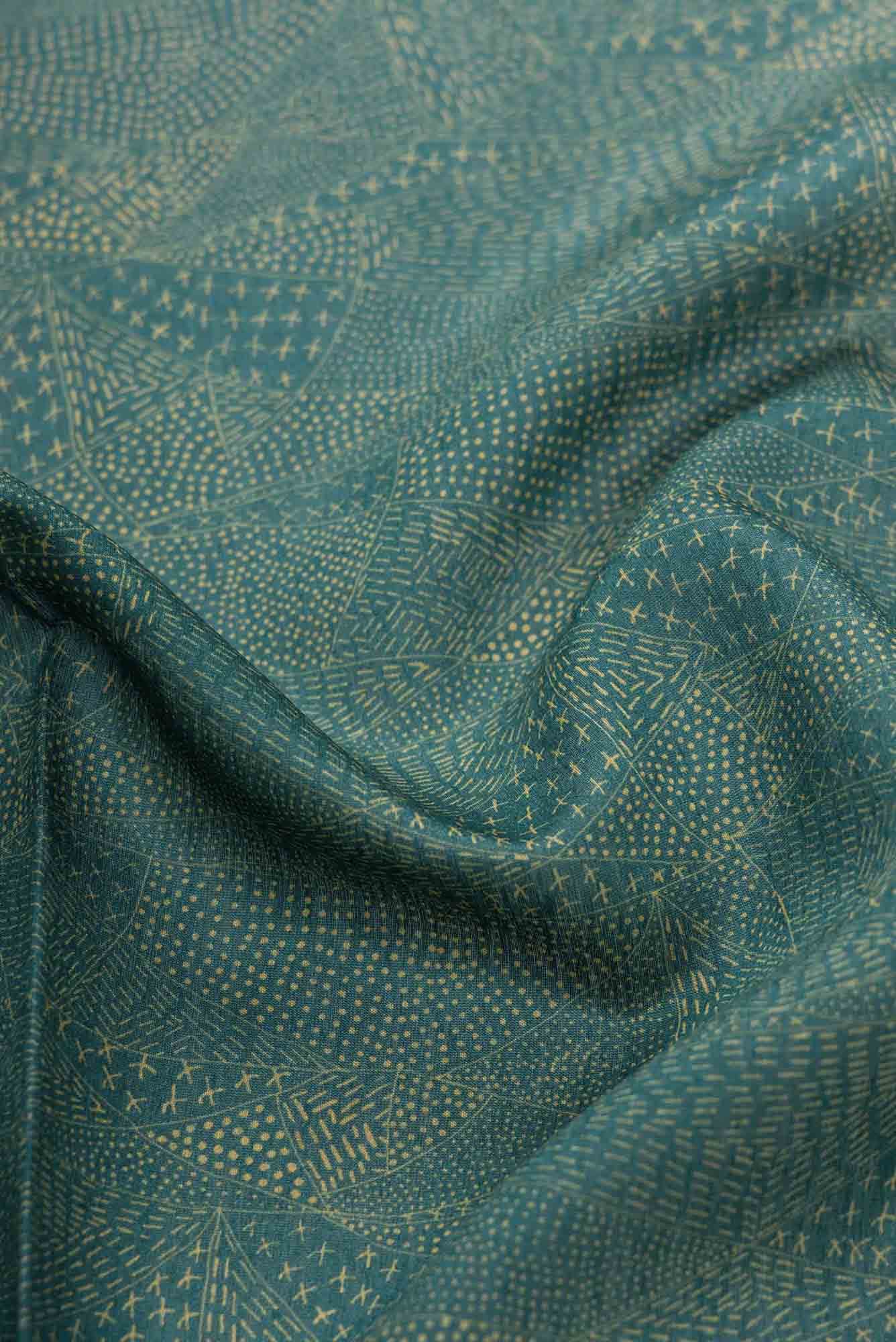 Maya Blue Chanderi Silk Dress Material