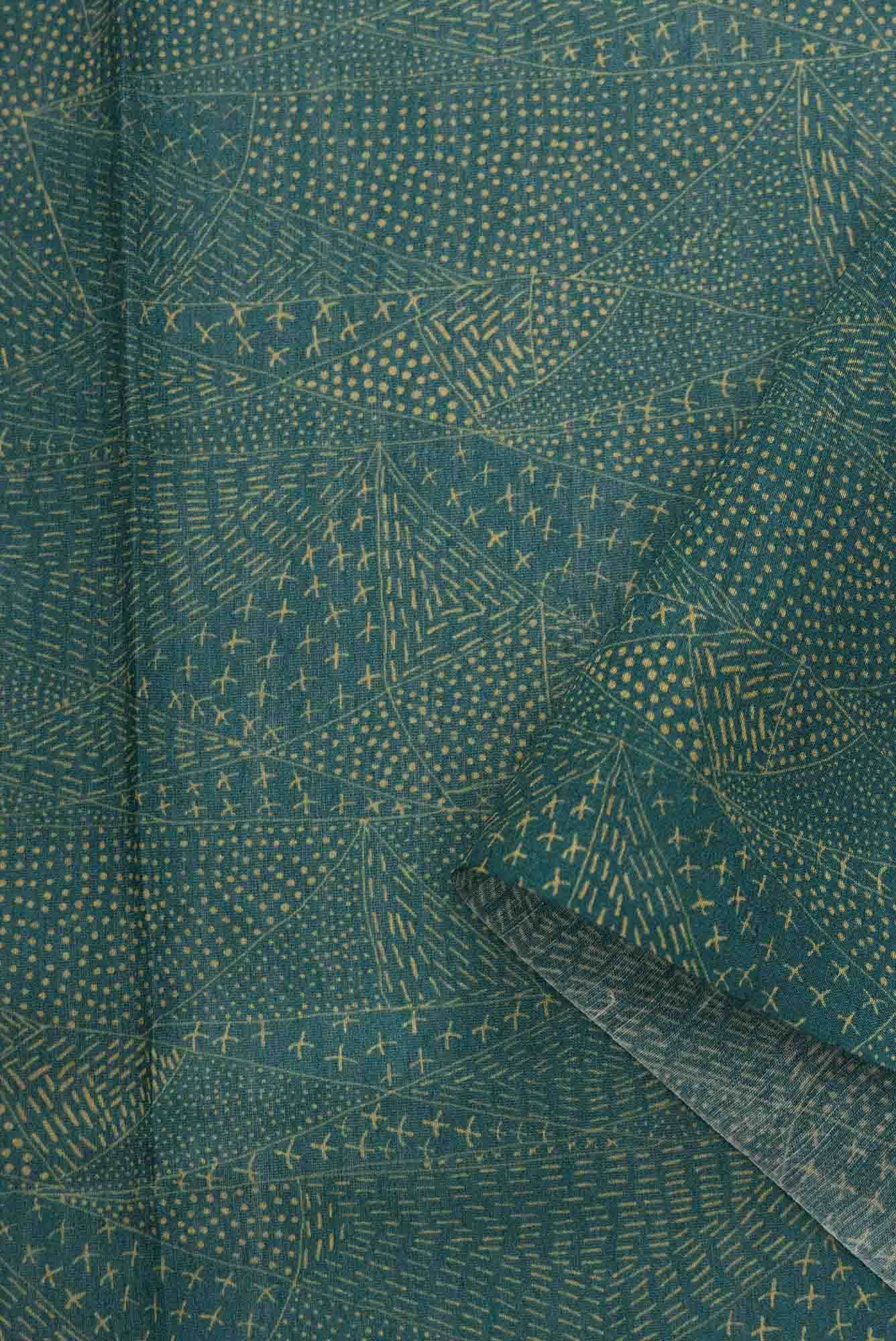 Maya Blue Chanderi Silk Dress Material