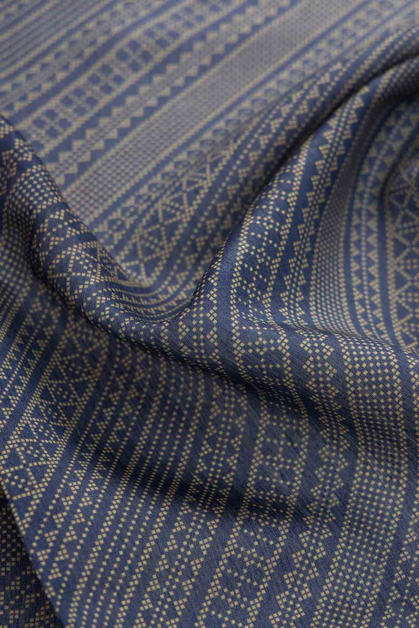Grey Tussar Dress Material