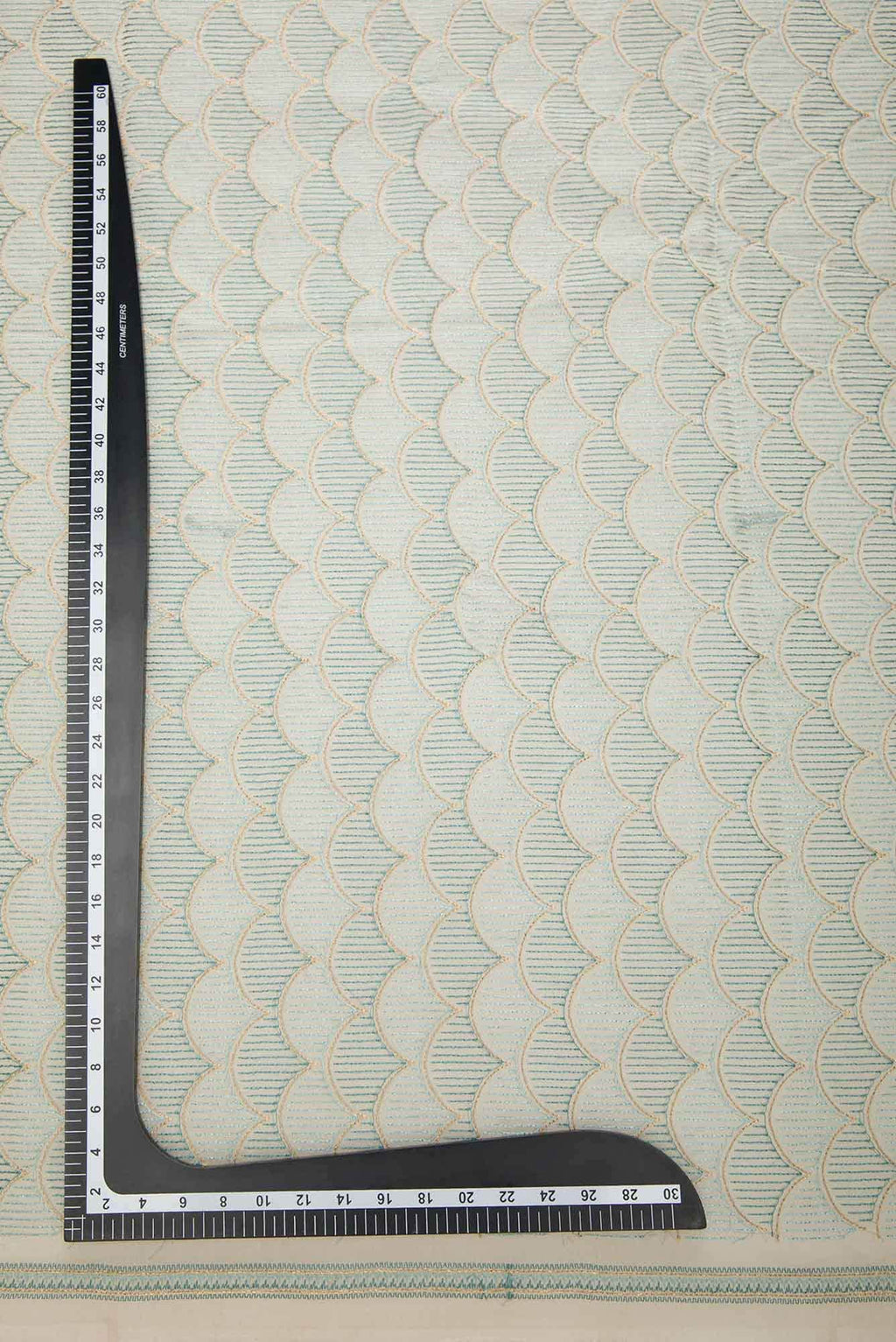 Cream Chanderi Silk Dress Material