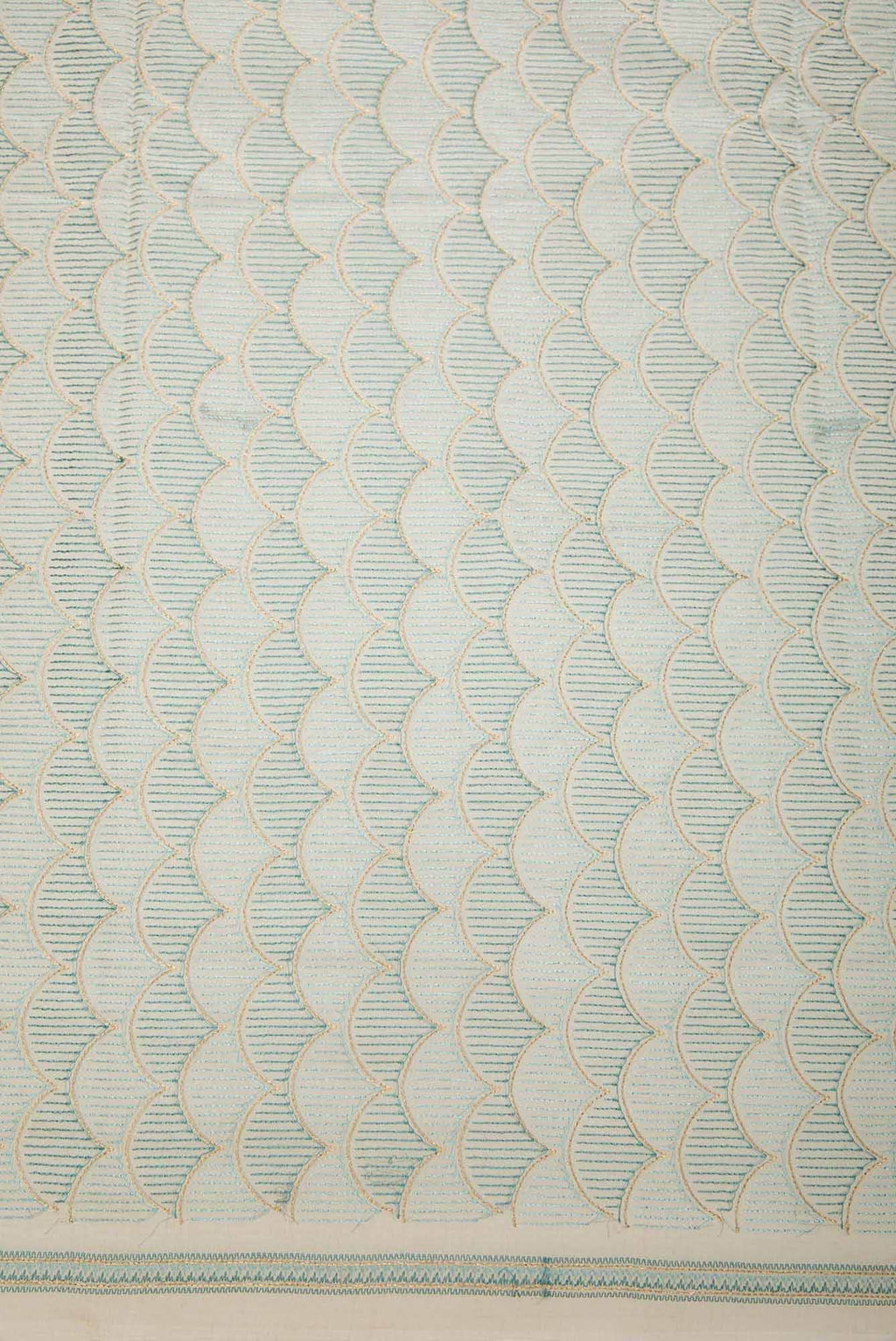 Cream Chanderi Silk Dress Material