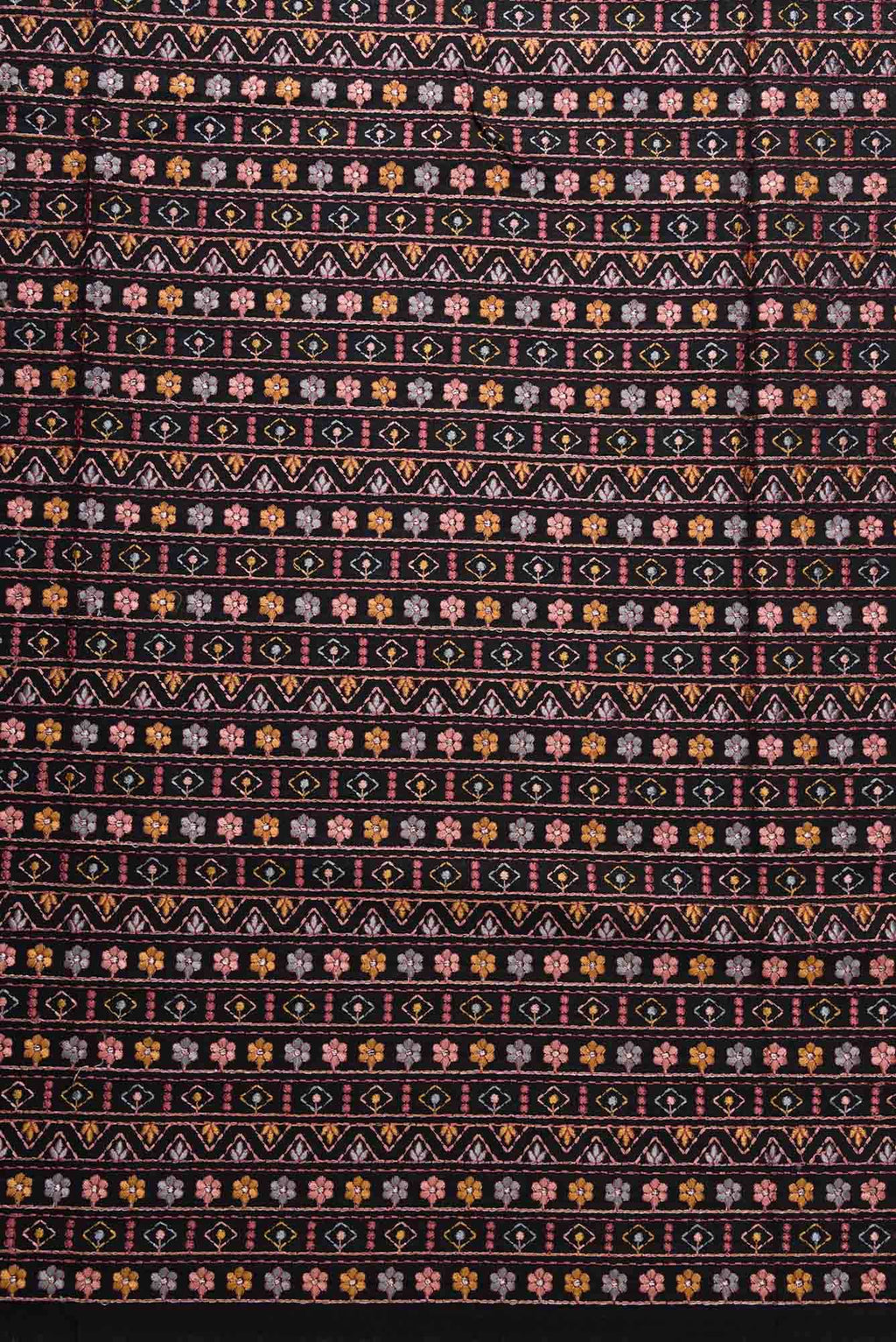 Black Tussar Silk Dress Material
